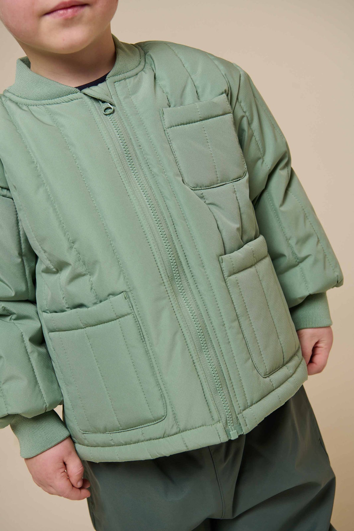 Thermo Tech jakke - Kids - Dusty Green | 101112 Athur