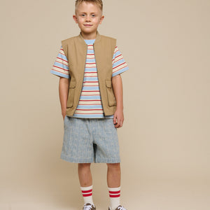 Baggy jacquardvævede denimshorts - Tween - Blue Denim | 101092 Kyle
