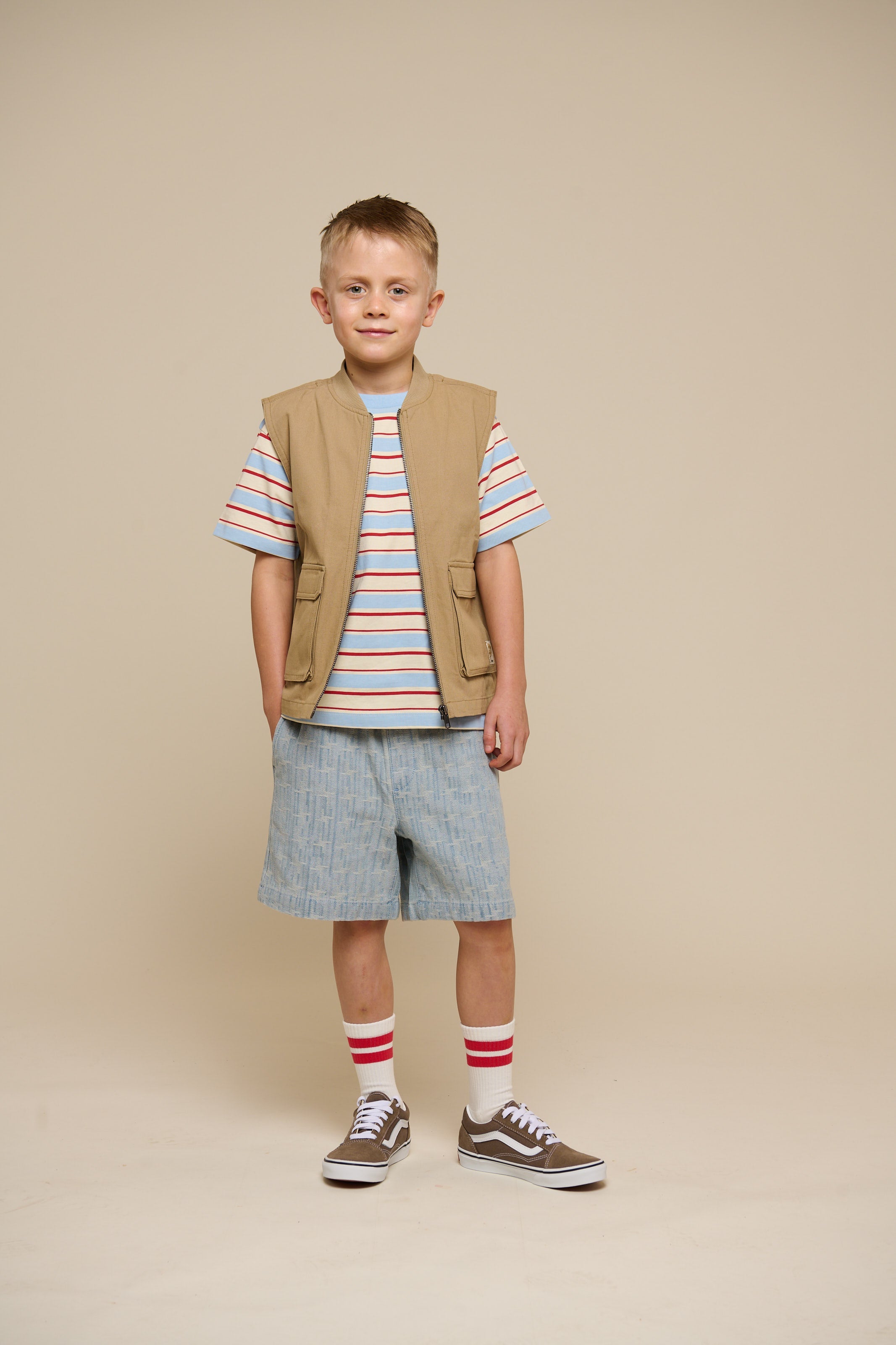 Baggy jacquardvævede denimshorts - Tween - Blue Denim | 101092 Kyle