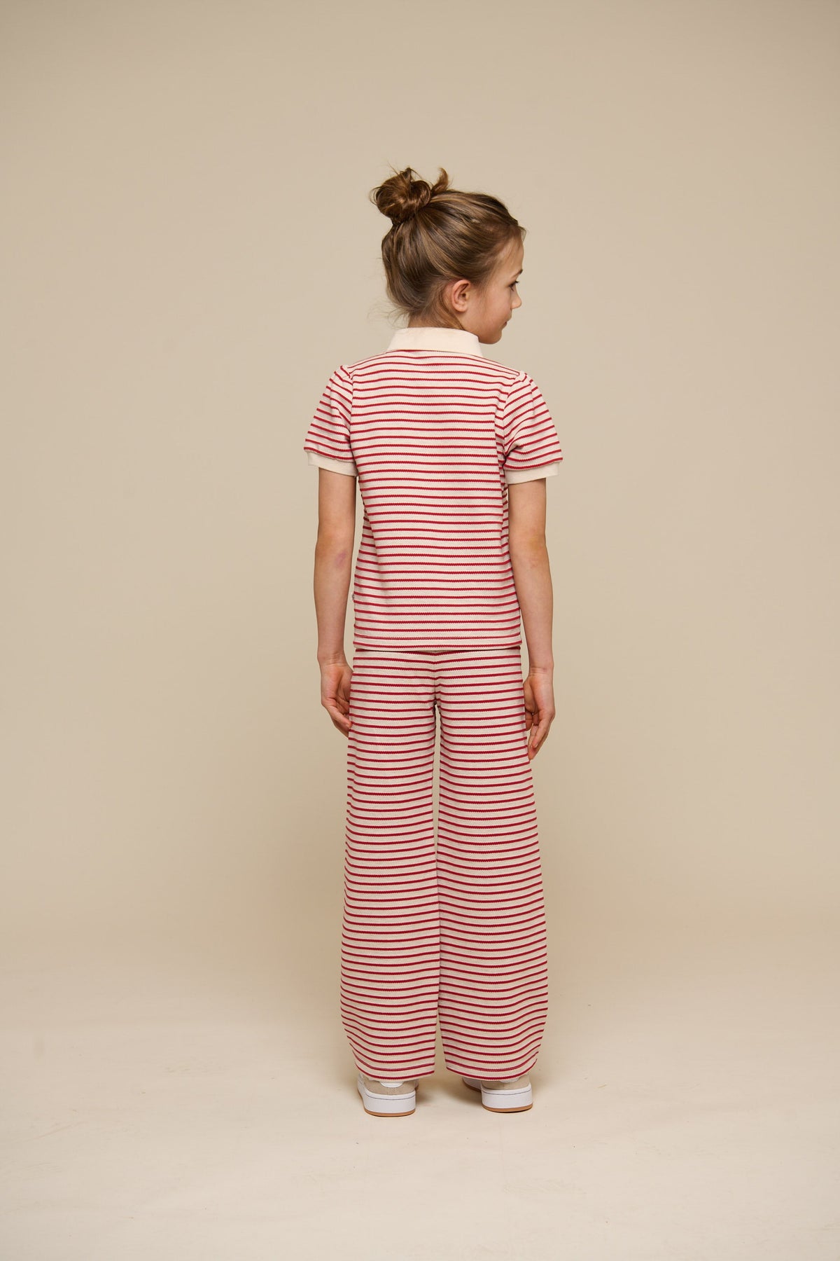 Stribet jersey polo - Tween - Cherry Red | 101003 Emmie