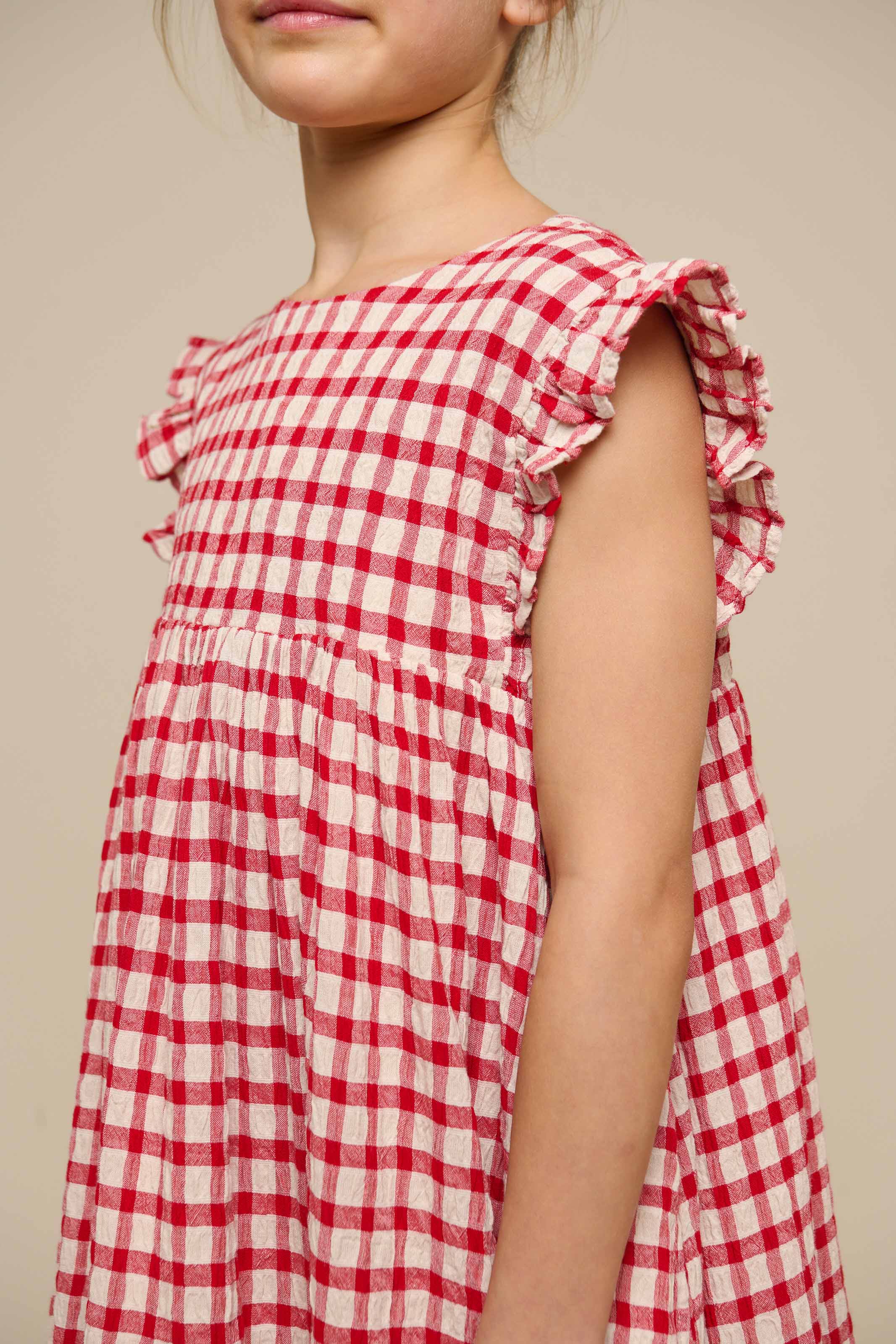 Ternet bomuldskjole - Tween - Cherry Red | 100905 Bonnie
