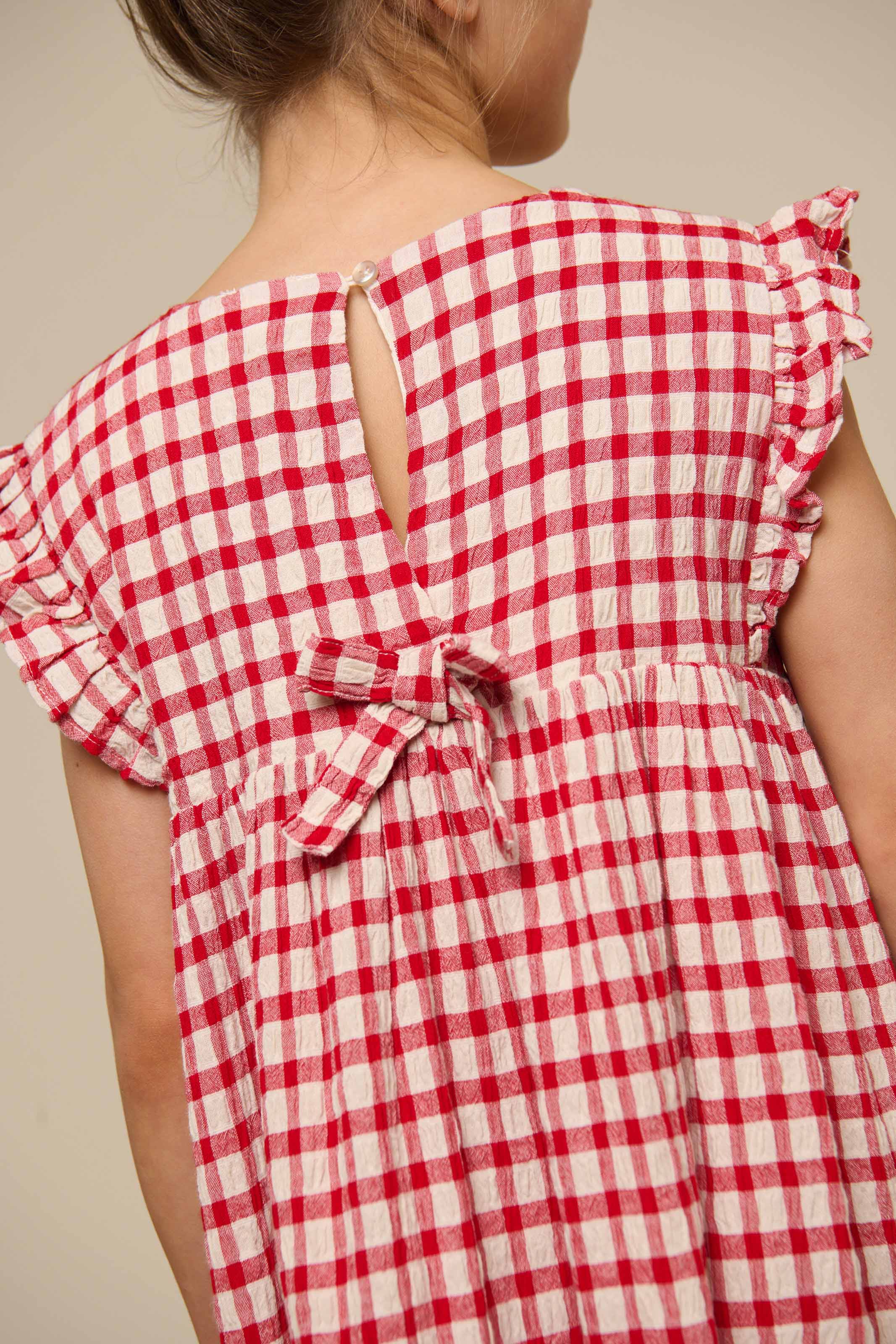 Ternet bomuldskjole - Tween - Cherry Red | 100905 Bonnie