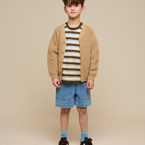 Cardigan i patentstrik - Tween - Beige | 101246 Clark