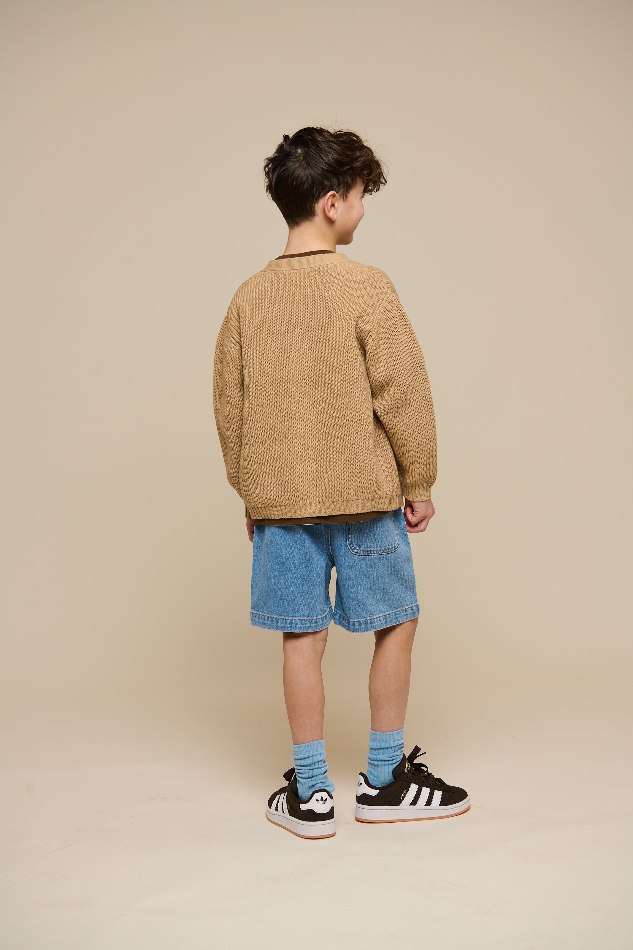 Cardigan i patentstrik - Tween - Beige | 101246 Clark