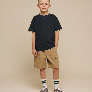 Kortærmet T-shirt med struktur - Tween - Forest Green | 100714 Malthe