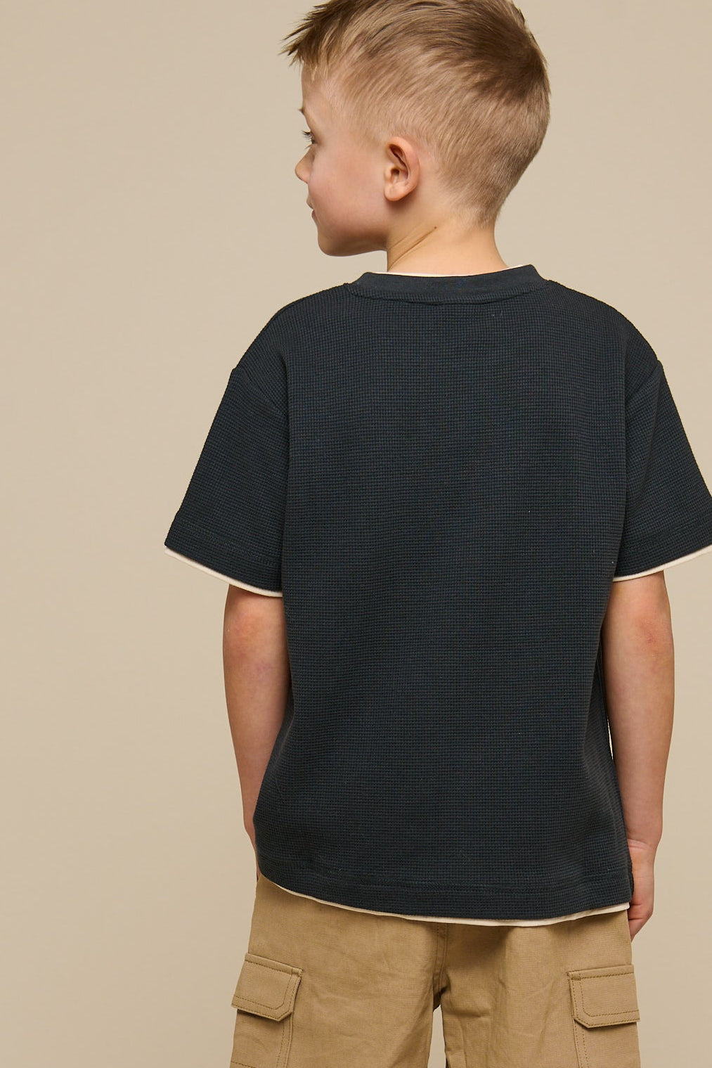 Kortærmet T-shirt med struktur - Tween - Forest Green | 100714 Malthe