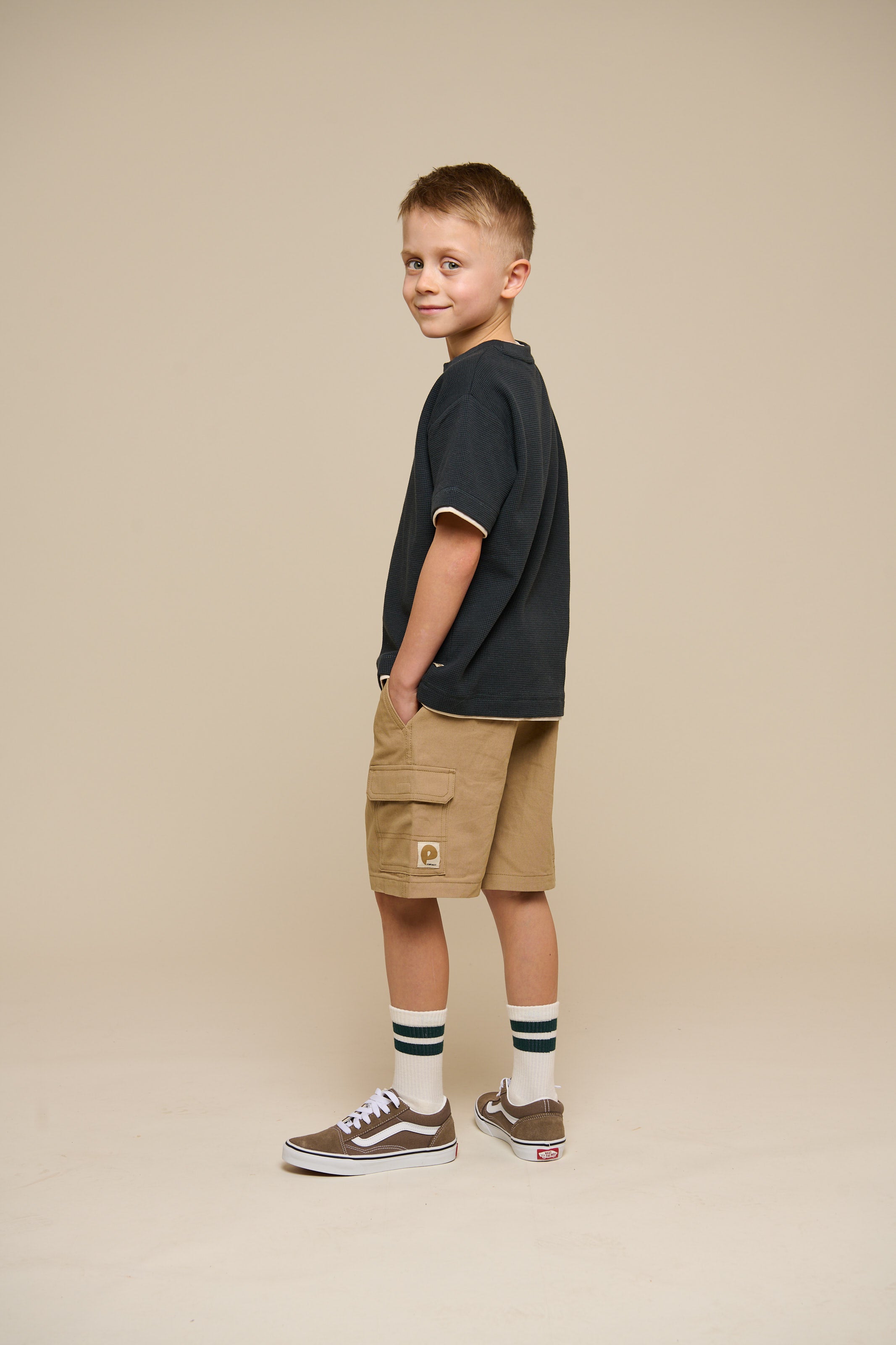 Kortærmet T-shirt med struktur - Tween - Forest Green | 100714 Malthe