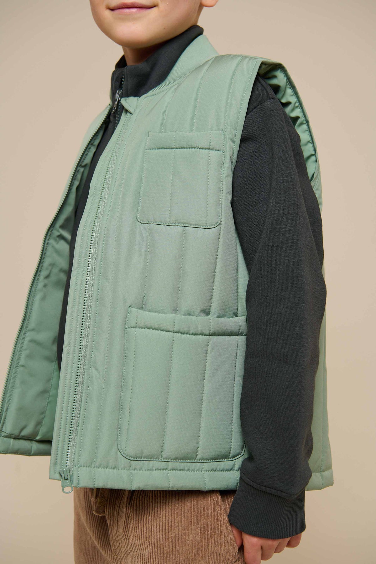 Thermo Tech vest - Tween - Dusty Green | 101117 Athur