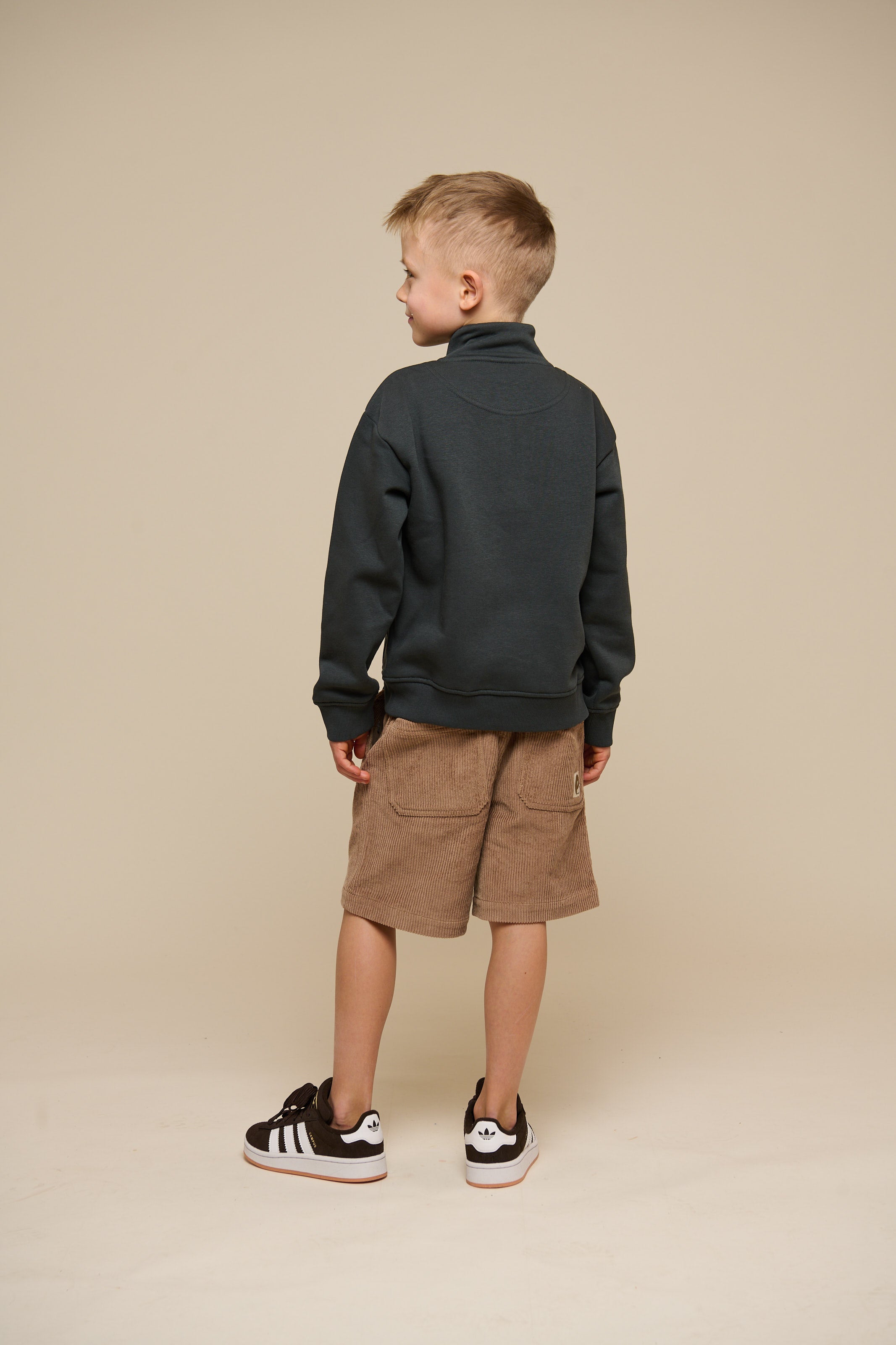Sweatshirt med kort lynlås - Tween - Forest Green | 100811 Tristan