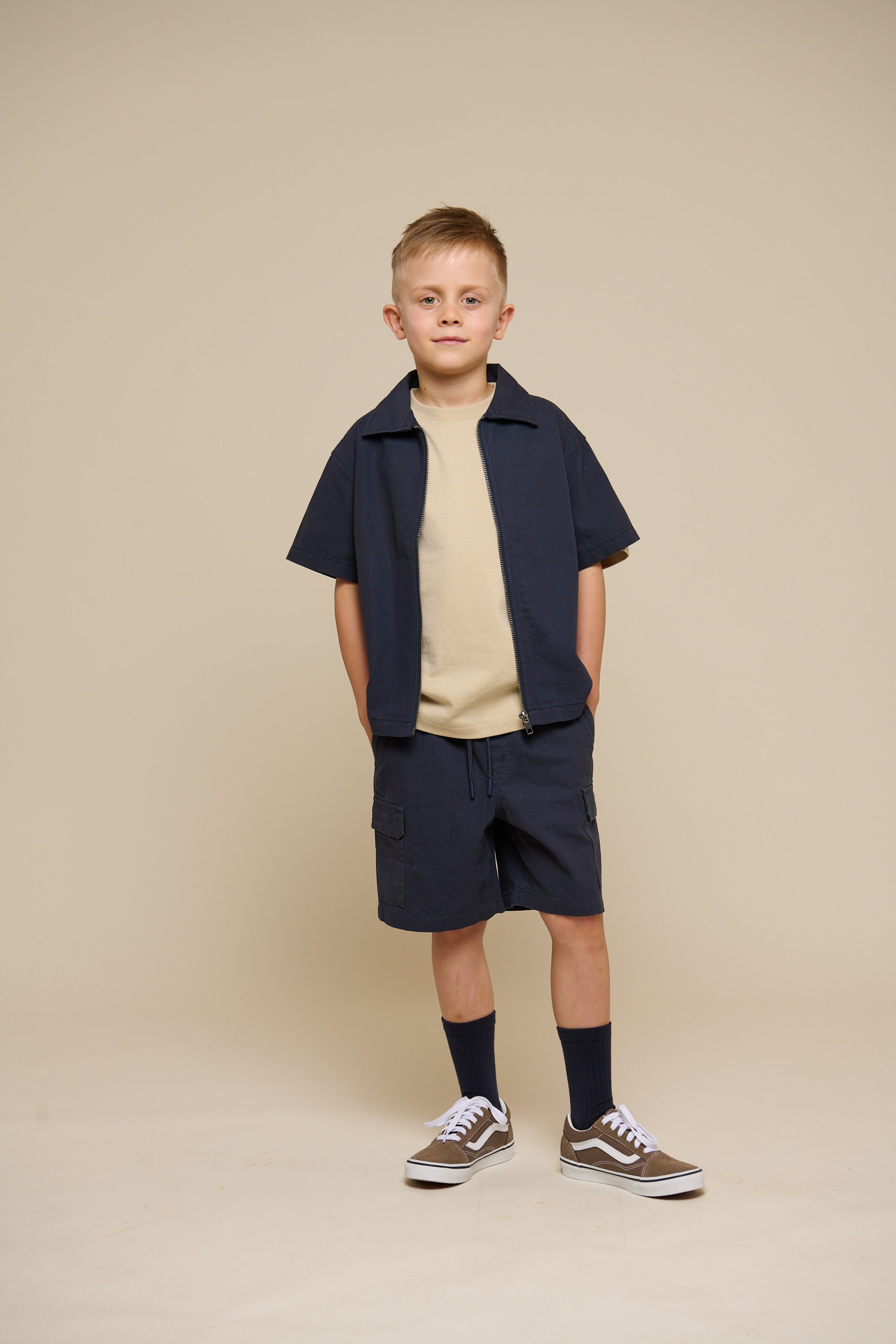 Canvas skjortejakke med lynlås - Tween - Navy | 101127 Isack