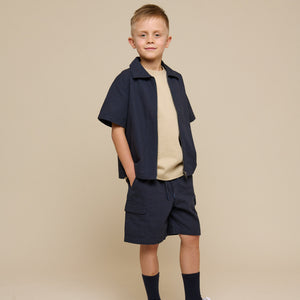 Canvas cargo-shorts - Tween - Navy | 101123 Isack