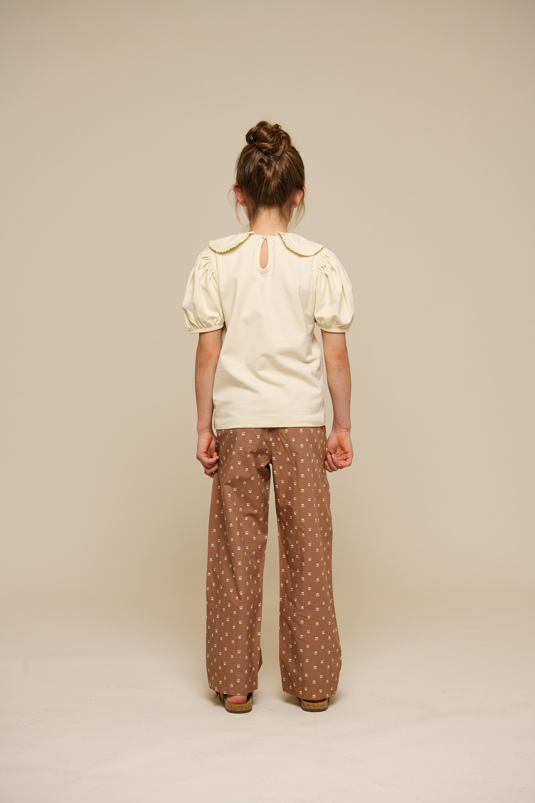 Jerseybluse med krave - Tween - Offwhite | 101278 Nini