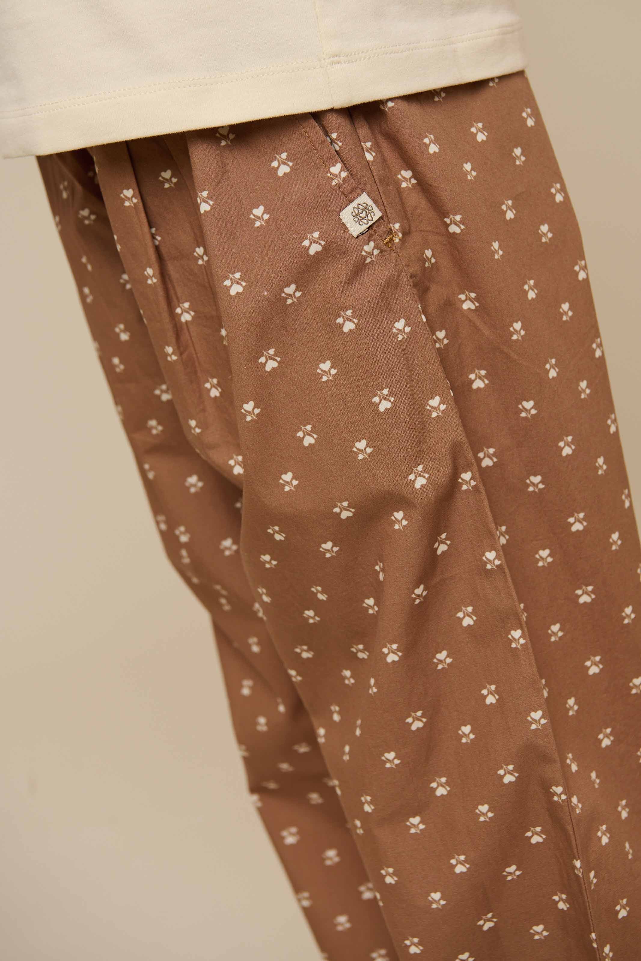 Poplinbukser med print - Tween - Coconut | 101090 Camilla