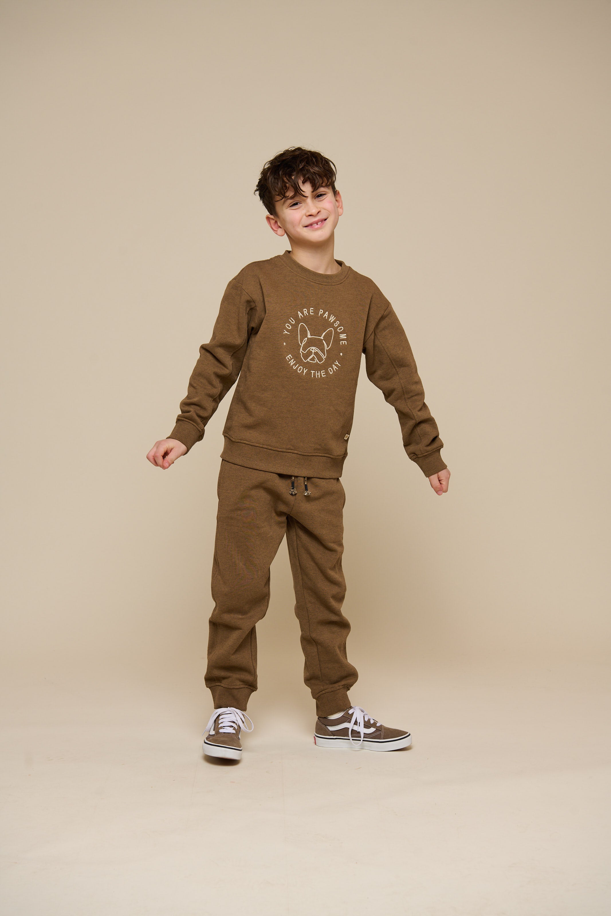 Sweatshirt med rund hals - Tween - Coffe Melange | 100891 Justin