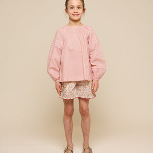 Blomsterprintede poplinshorts - Tween - Rose | 100957 Poppy