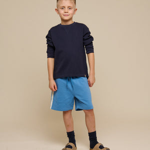 Langærmet T-shirt med struktur - Tween - Navy | 100704 Malthe