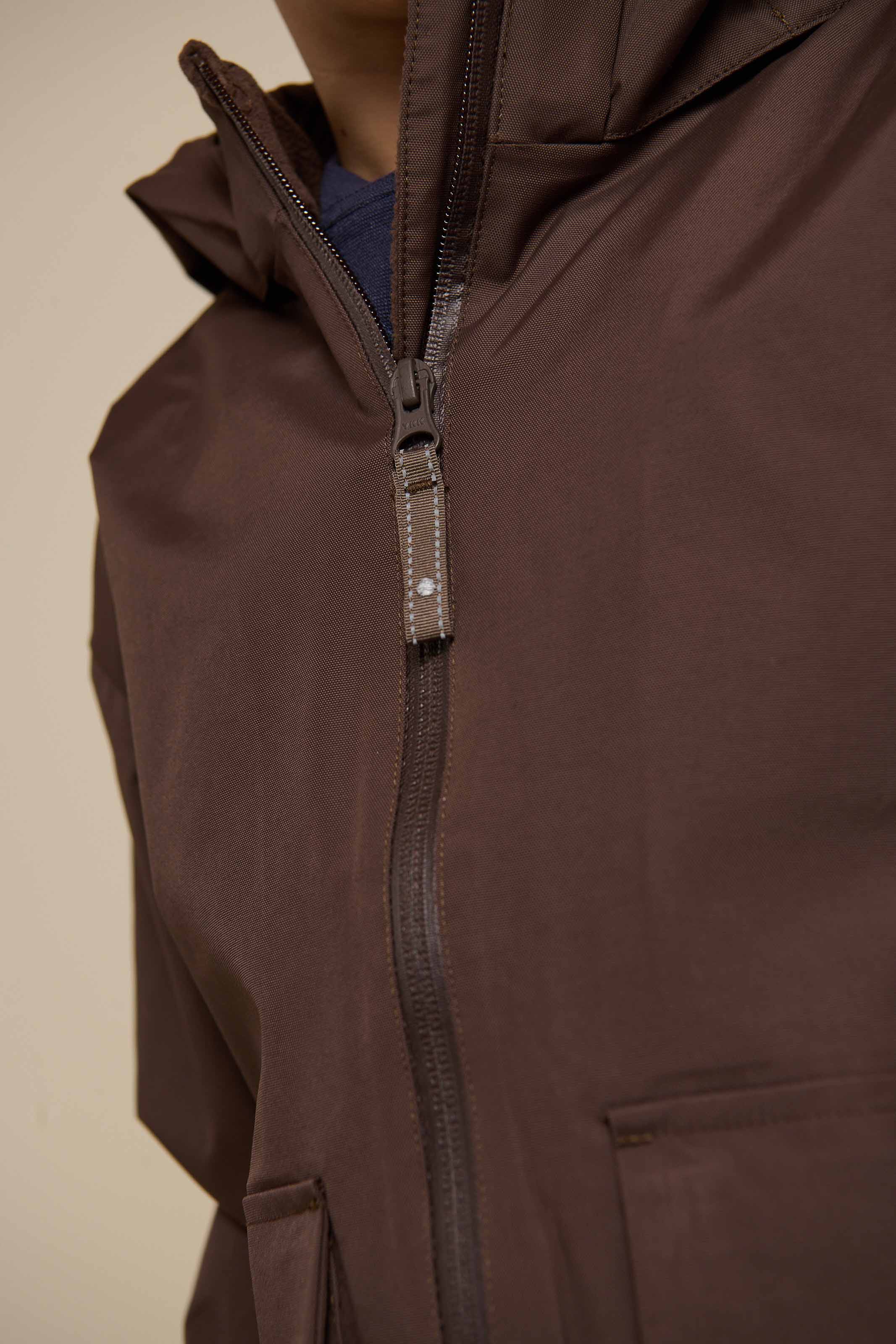 Skaljakke med påsyet lomme - Tween - Chocolate | 100500 Luke