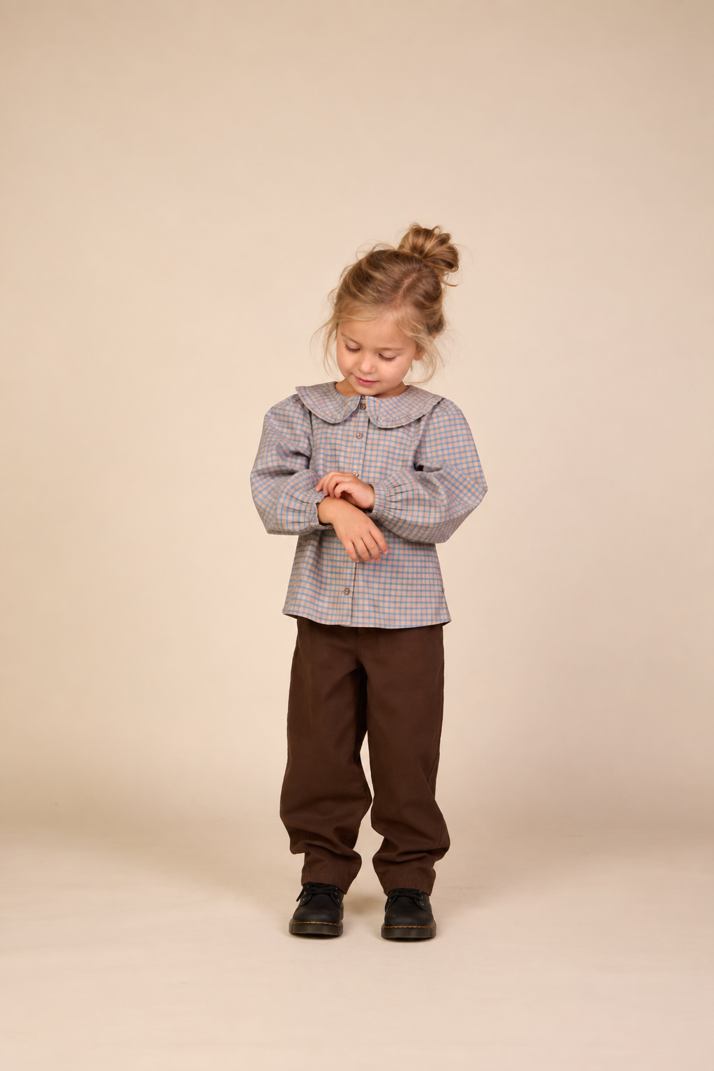 Baggy canvas bukser Kids - Dark Brown | 101527 Jenna