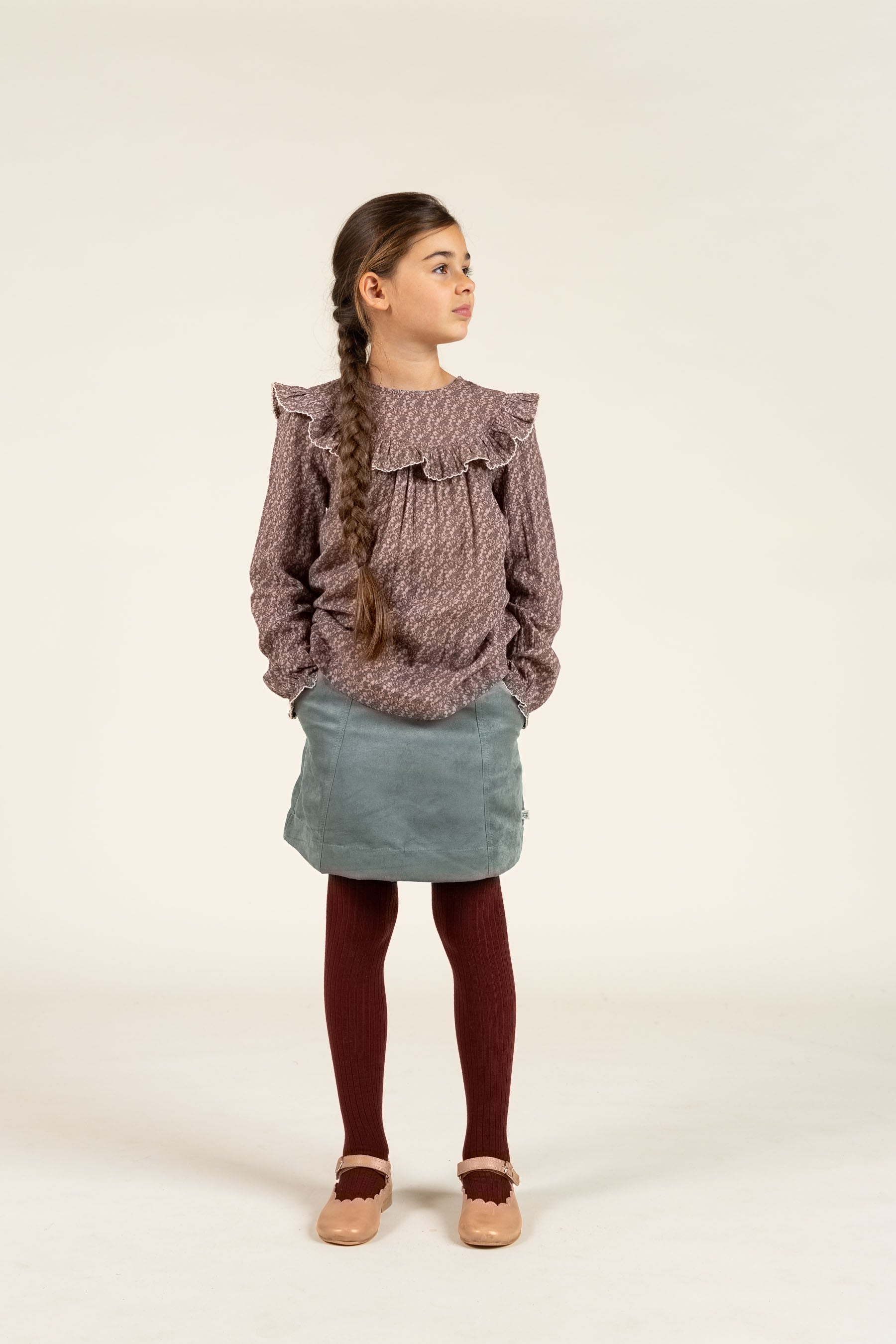 Nederdel i imiteret ruskind - Tween - Dark Green | 100595 Selene