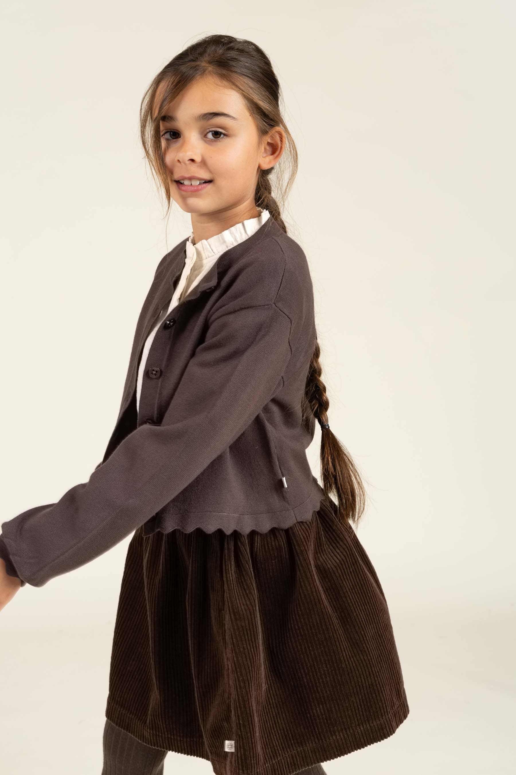 Cardigan - Tween - Chocolate | 100827 Nicole