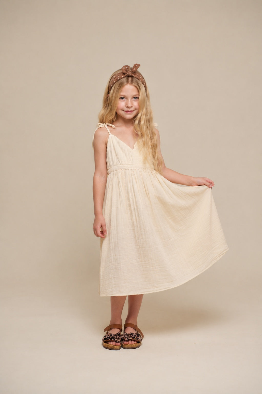 Stropkjole i musselin - Tween - Off White | 100911 Jasmine