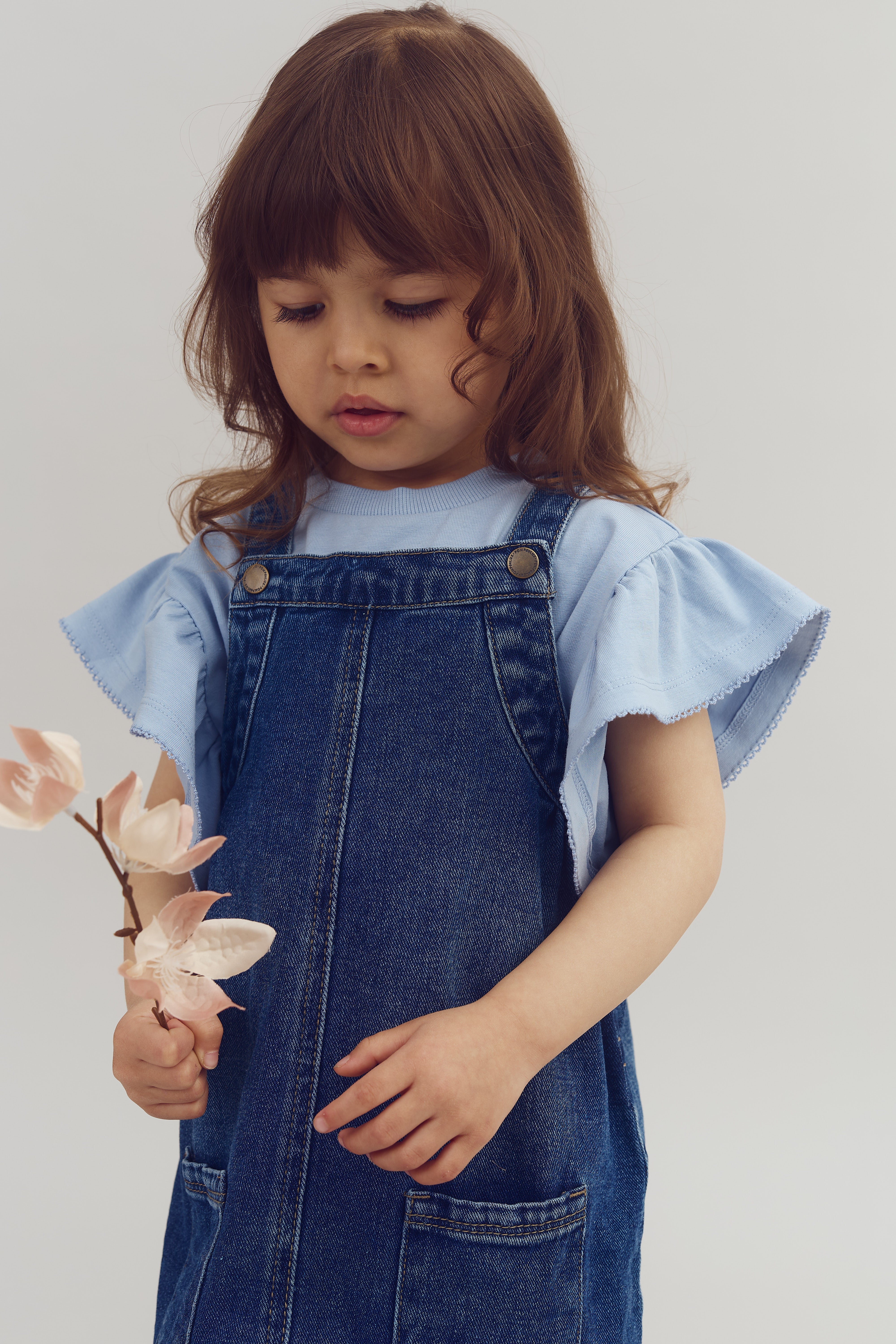 Spencer-kjole i denim - Little - Dark Blue Denim