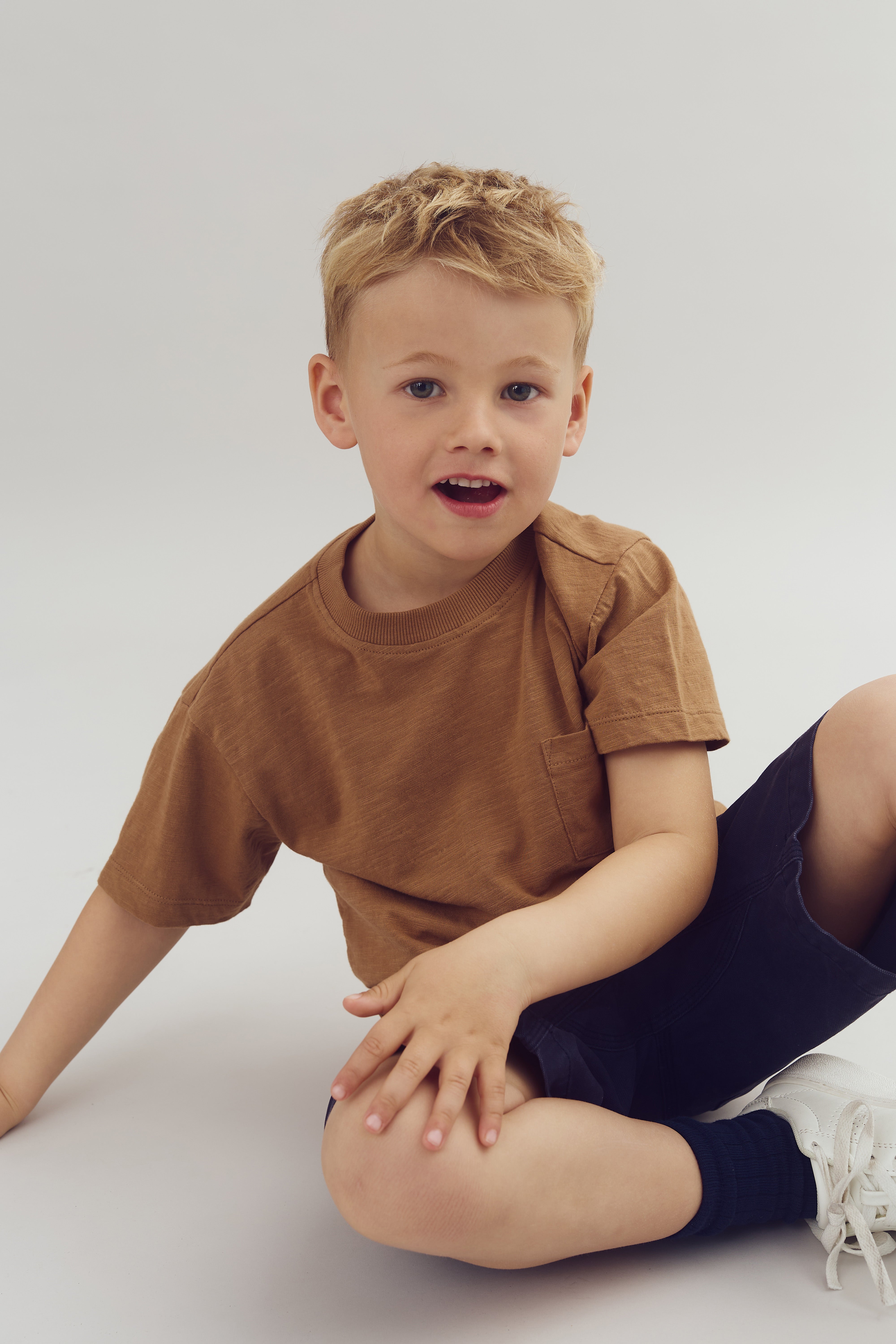 T-Shirt i Slub Jersey med Lomme - Fransk Beige | 100251 Emil
