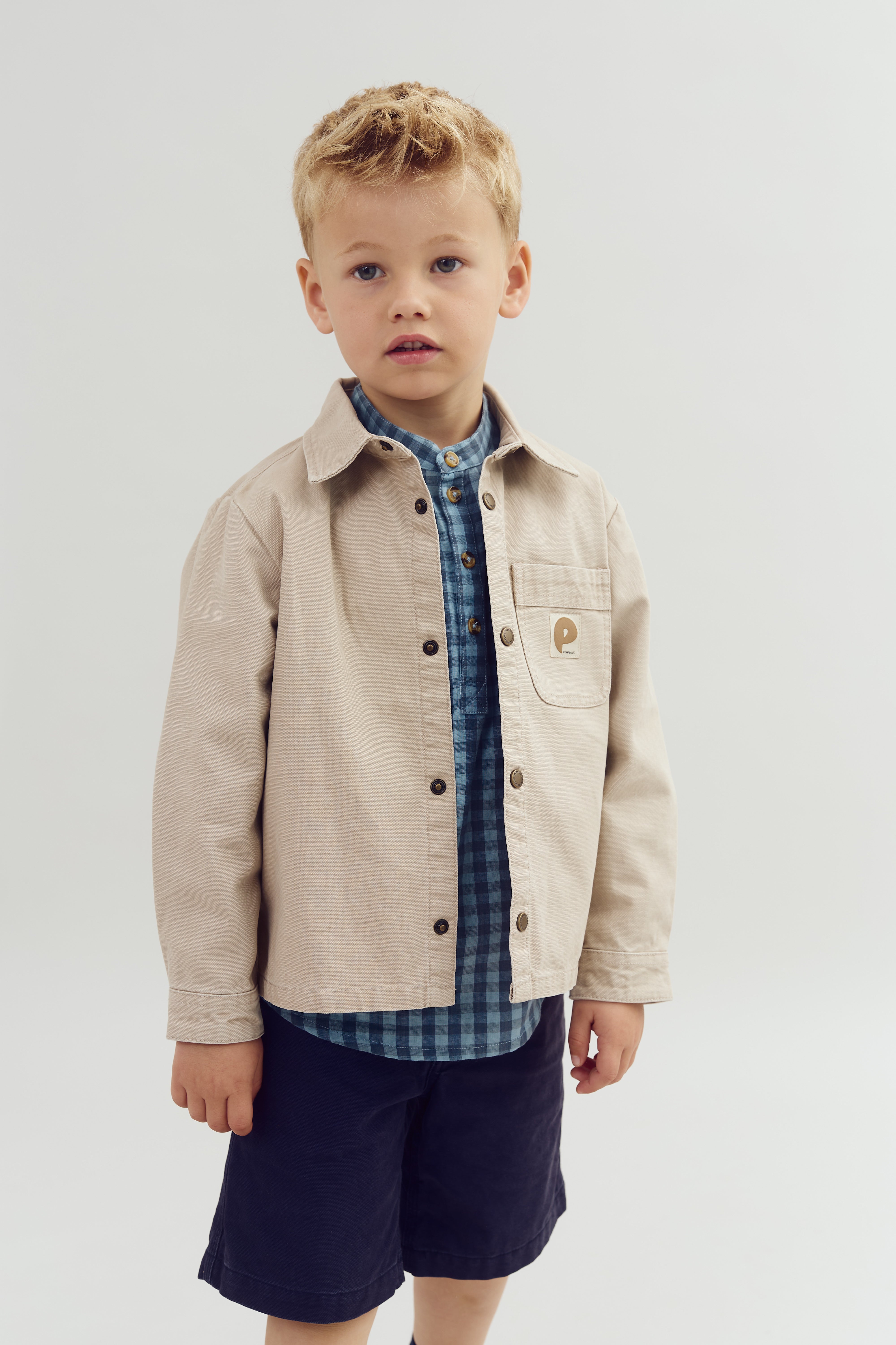 Canvas Overshirt - Greige | 100127 Dereck
