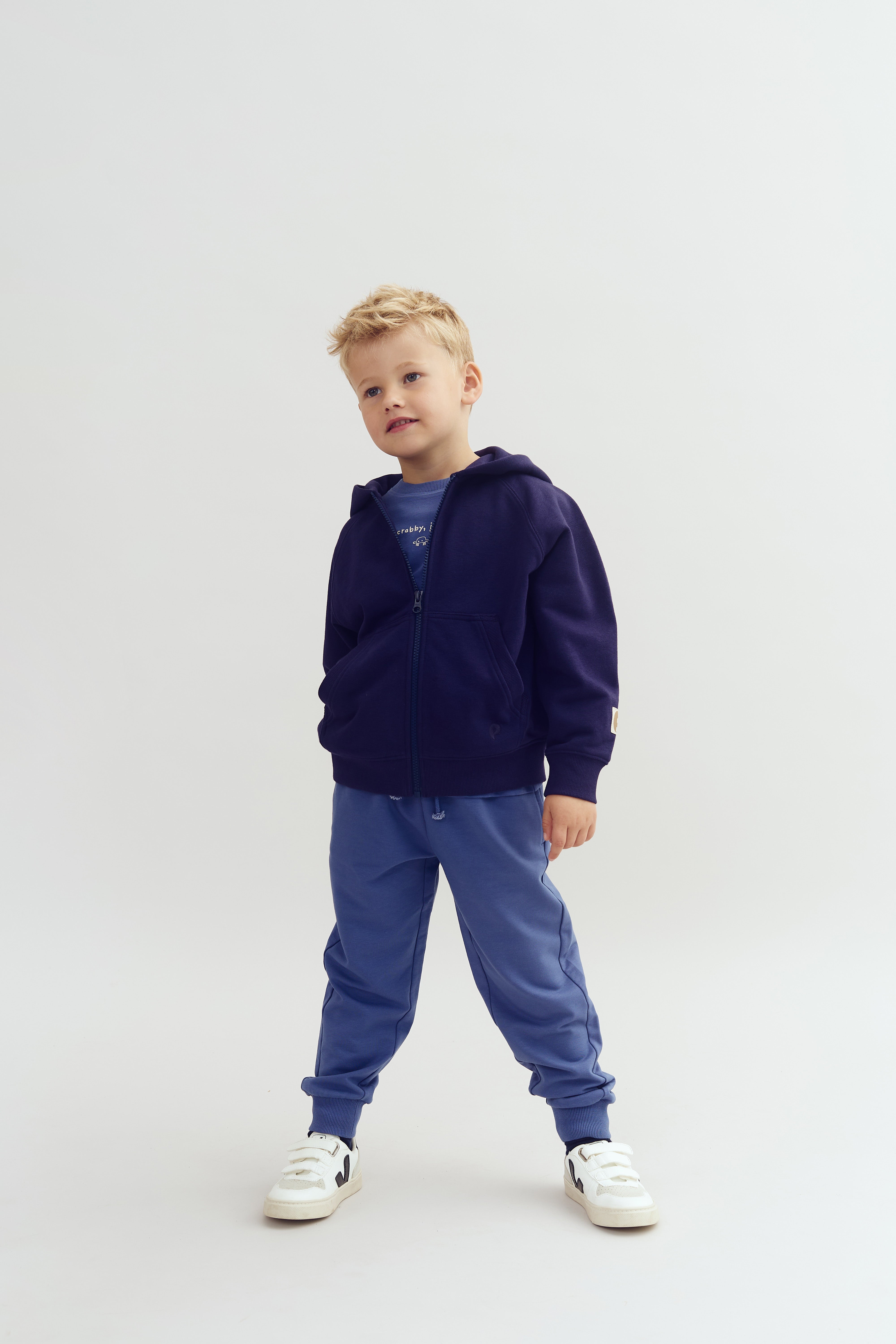 Sweatpants med rib - Støvet Kobalt | 100211 Ryan