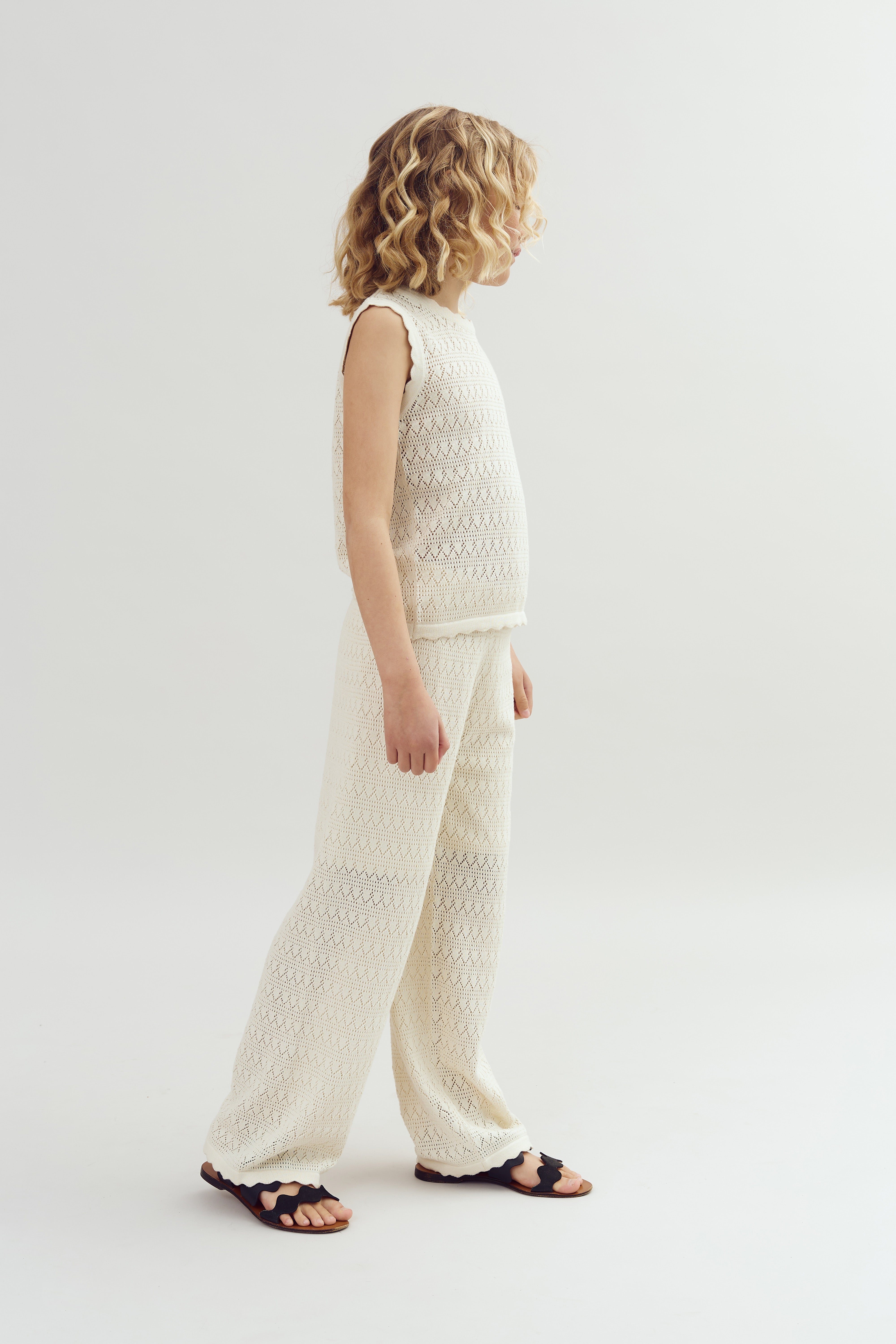Strikkede Bukser - Tween - Off White | 100284 Vivi