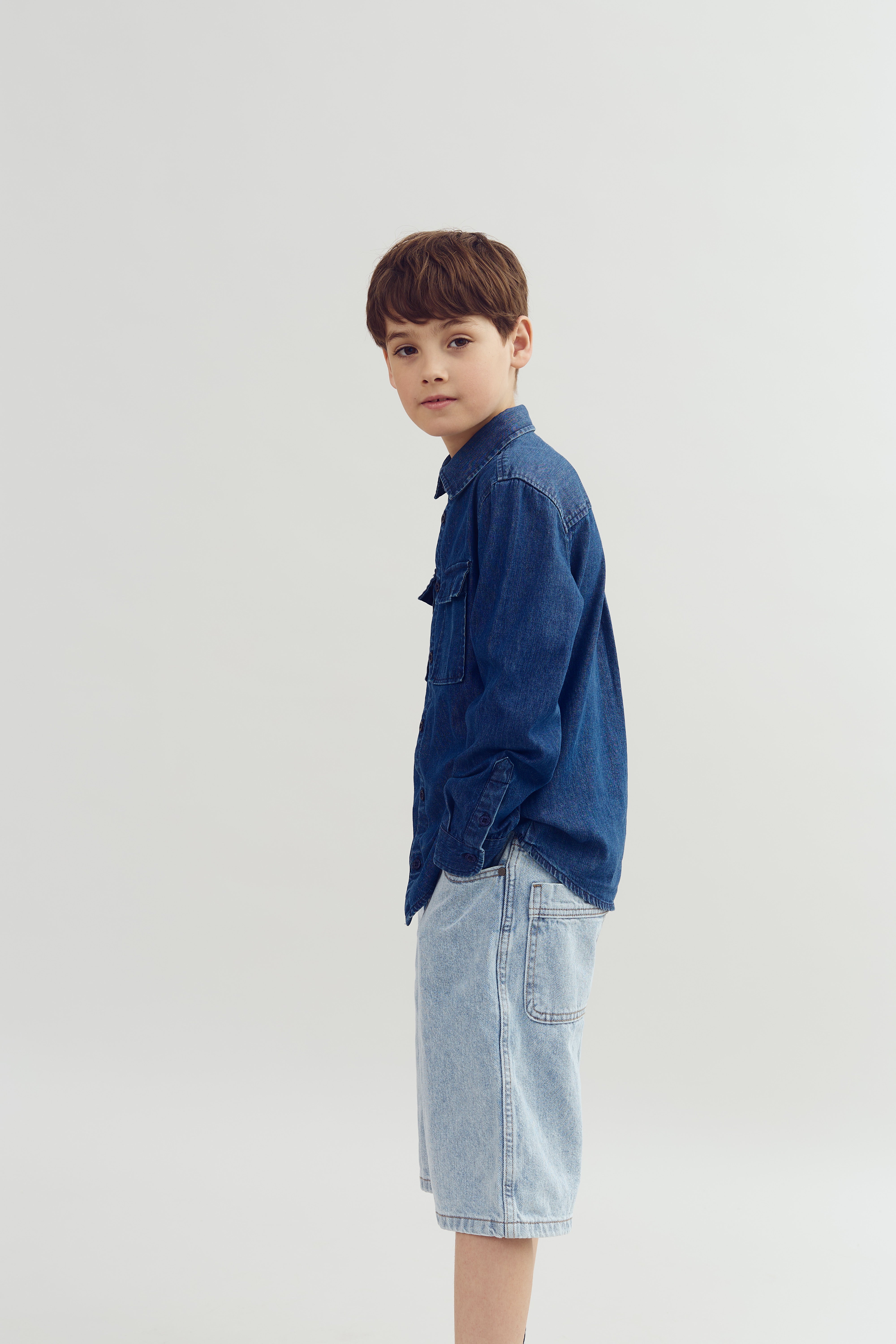 Lange Denim Shorts - Tween - Lys Blå Denim | 100357 Storm