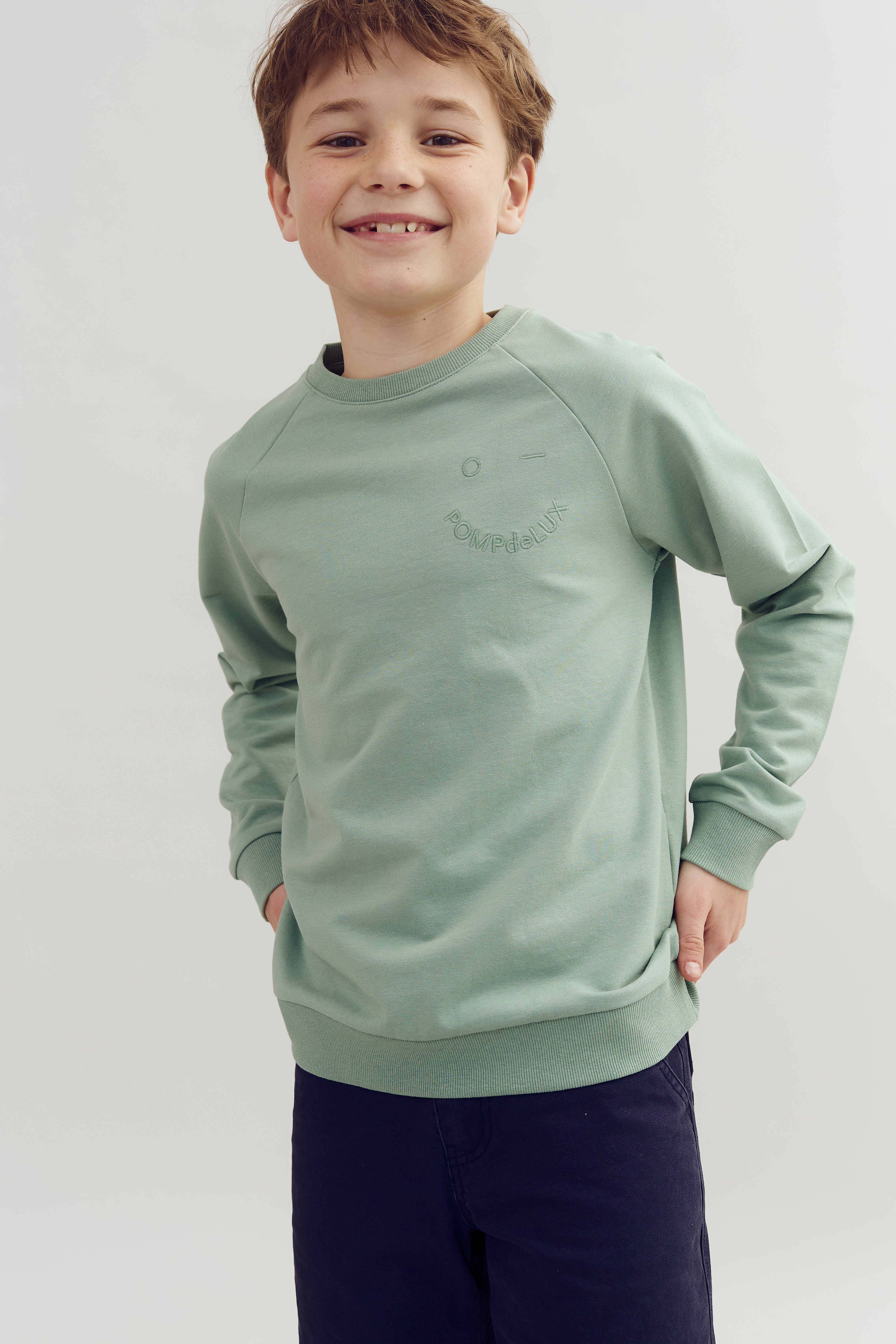 Sweatshirt med rund hals - Tween - Grøn | 100365 Ryan