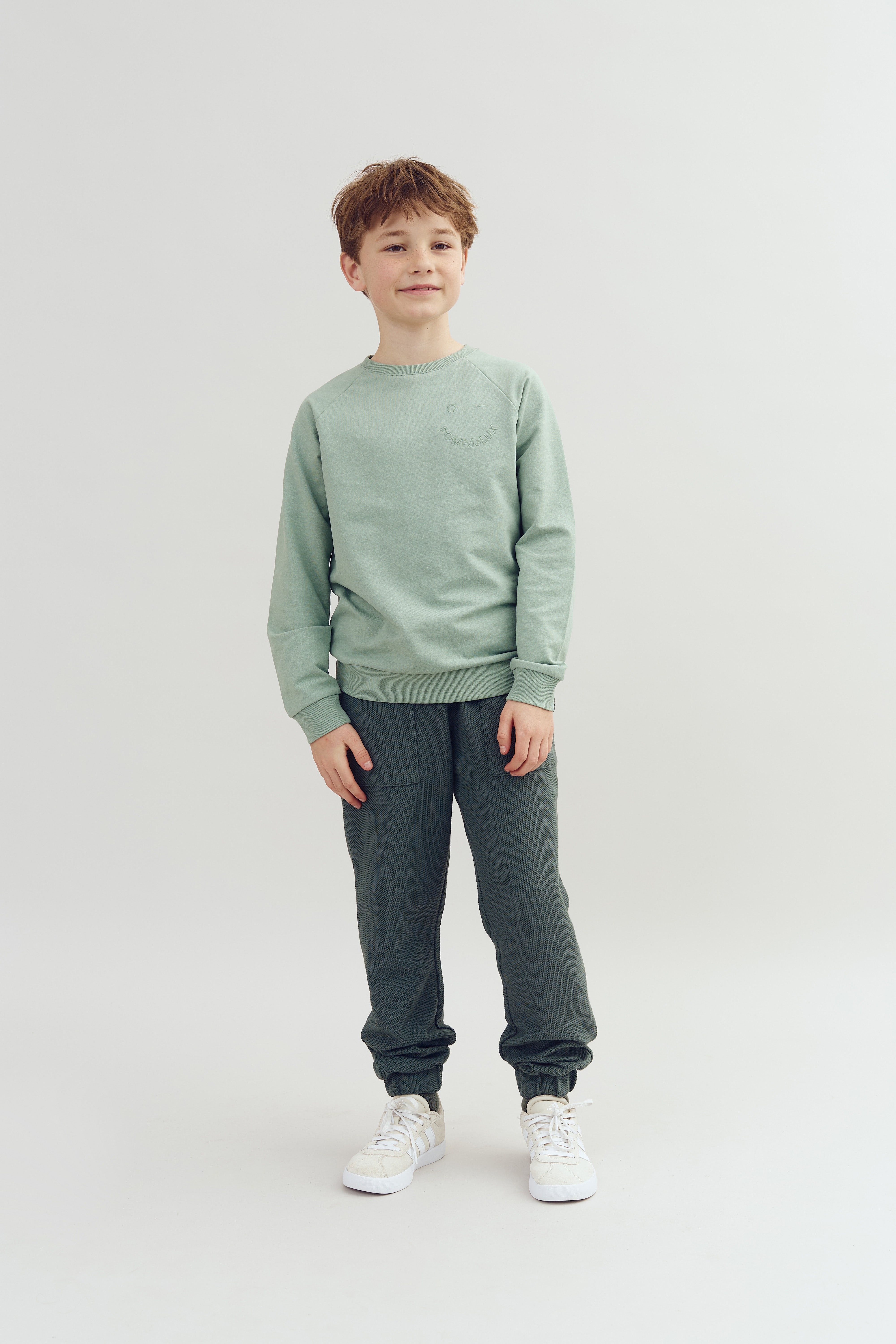 Sweatshirt med rund hals - Tween - Grøn | 100365 Ryan