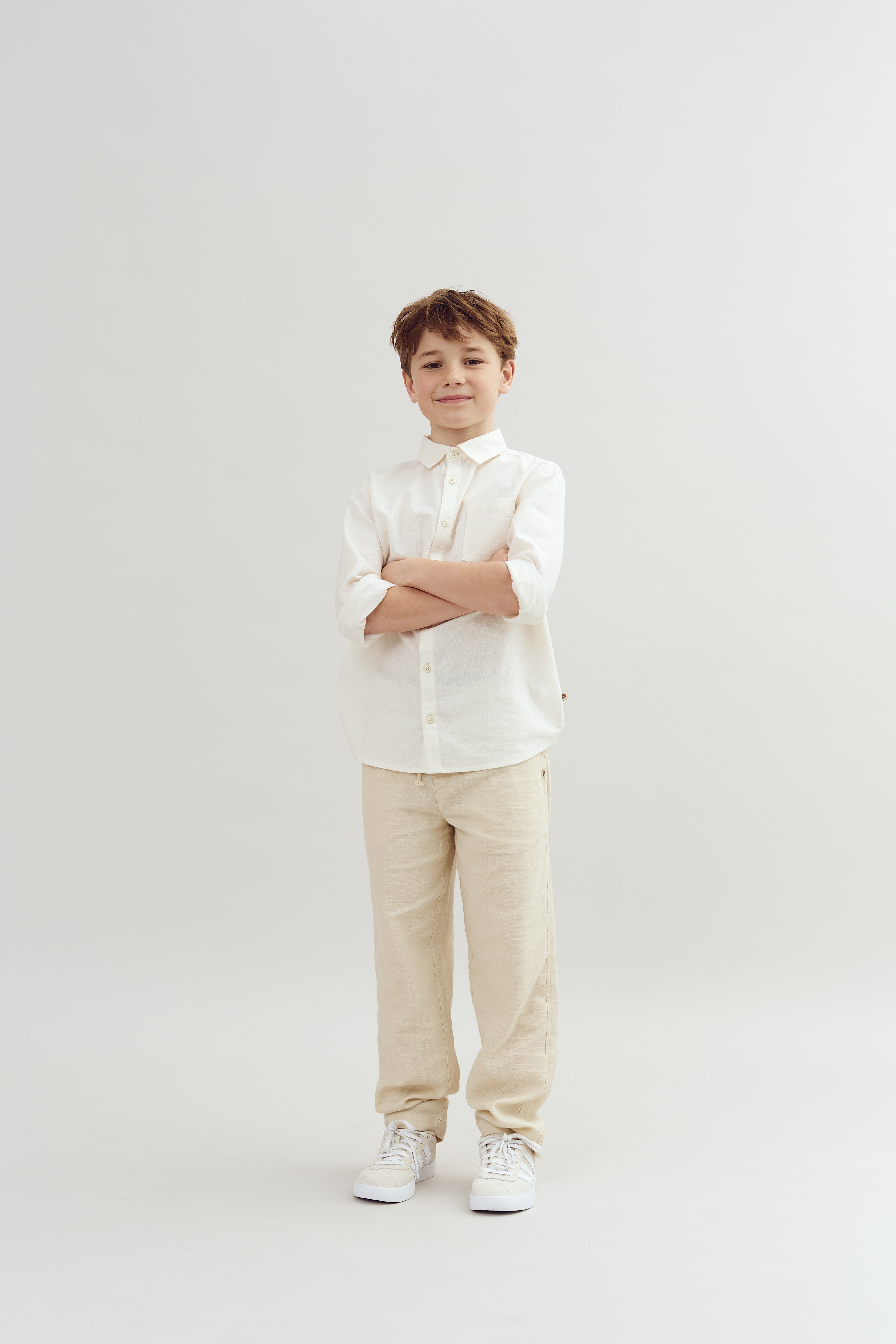 Hør skjorte - Tween - Off white | 100170 Pelle