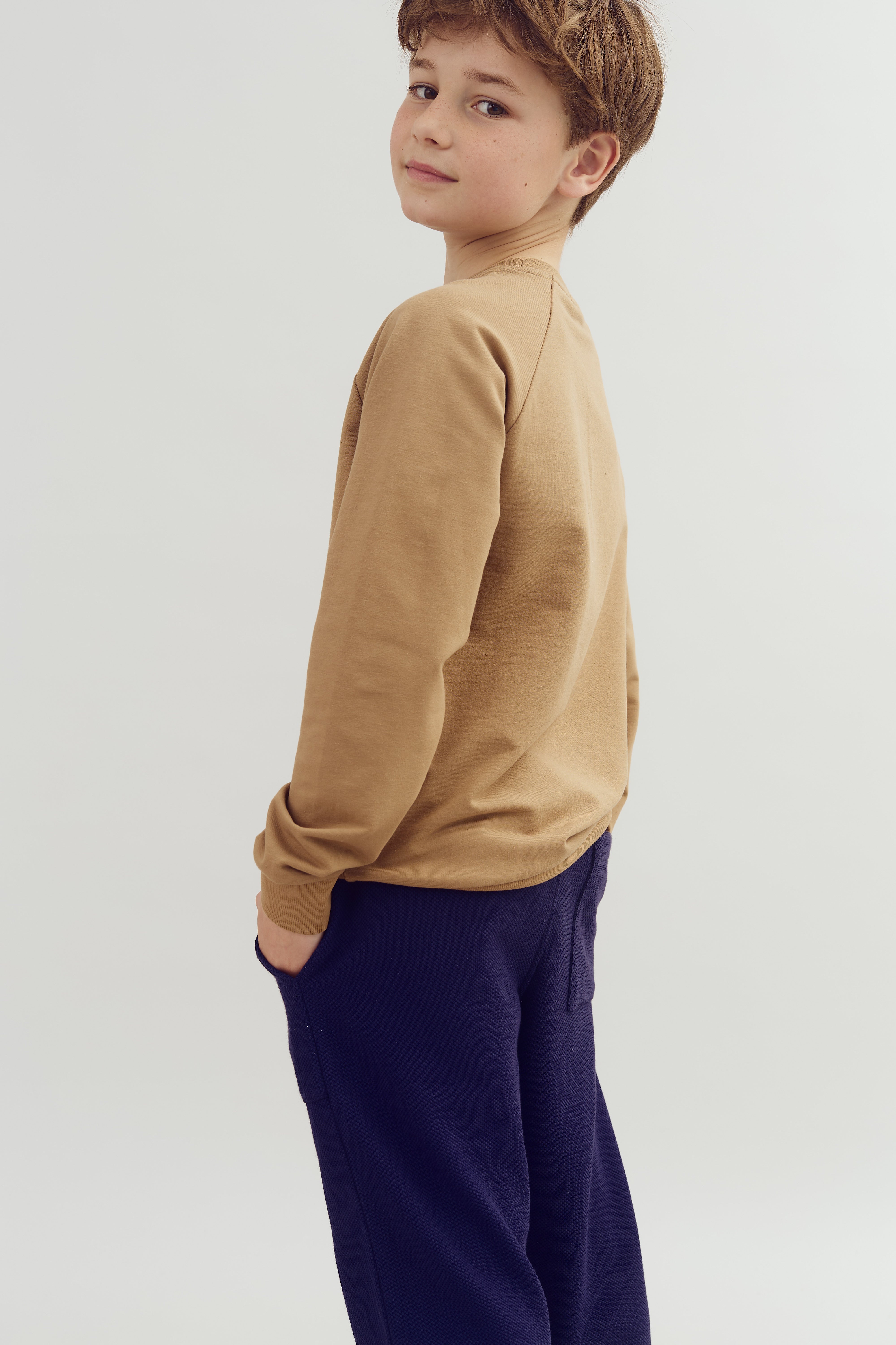 Sweatshirt med rund hals - Tween - Beige | 100364 Ryan