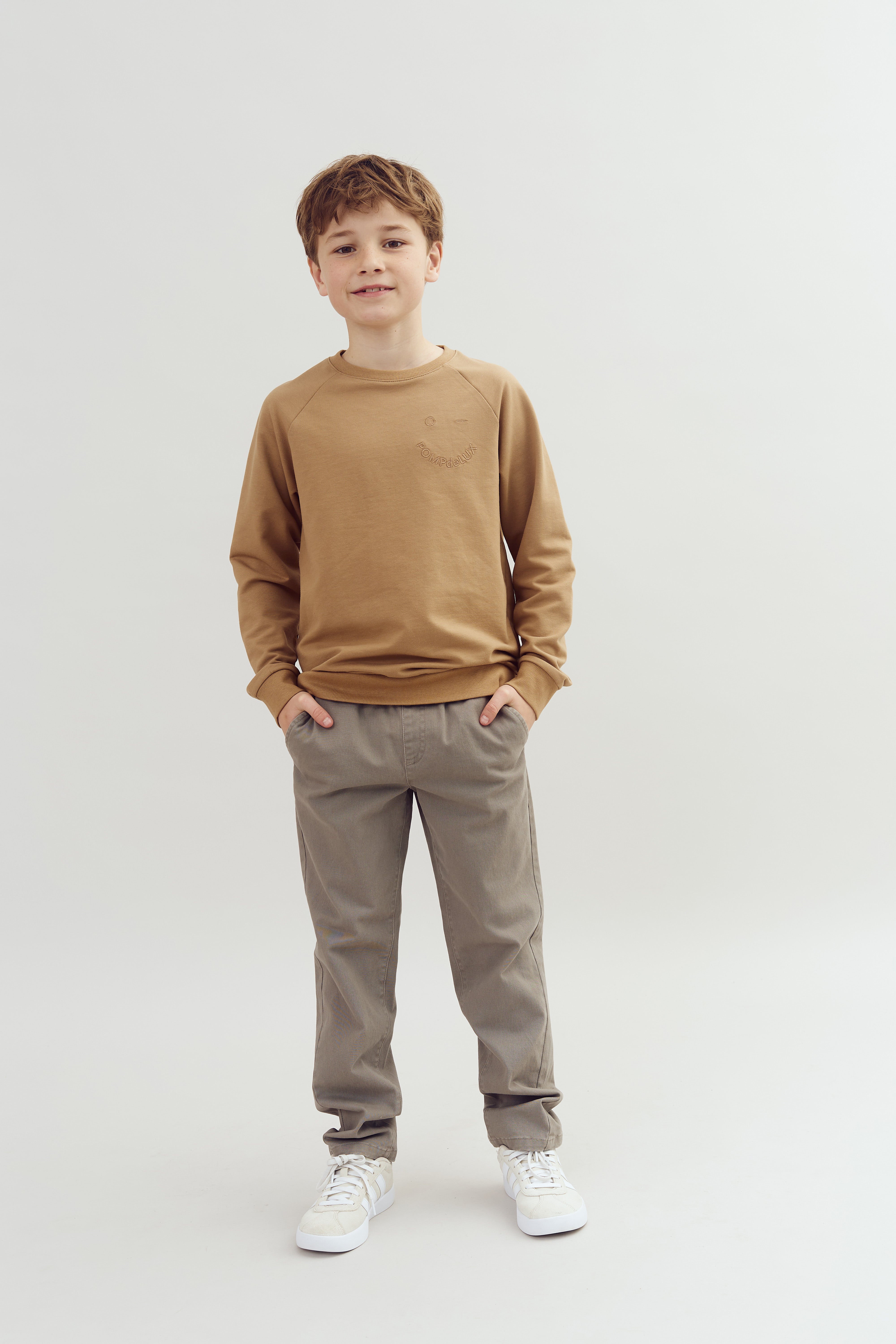 Relaxed pull-on-chinos - Tweens - Grey