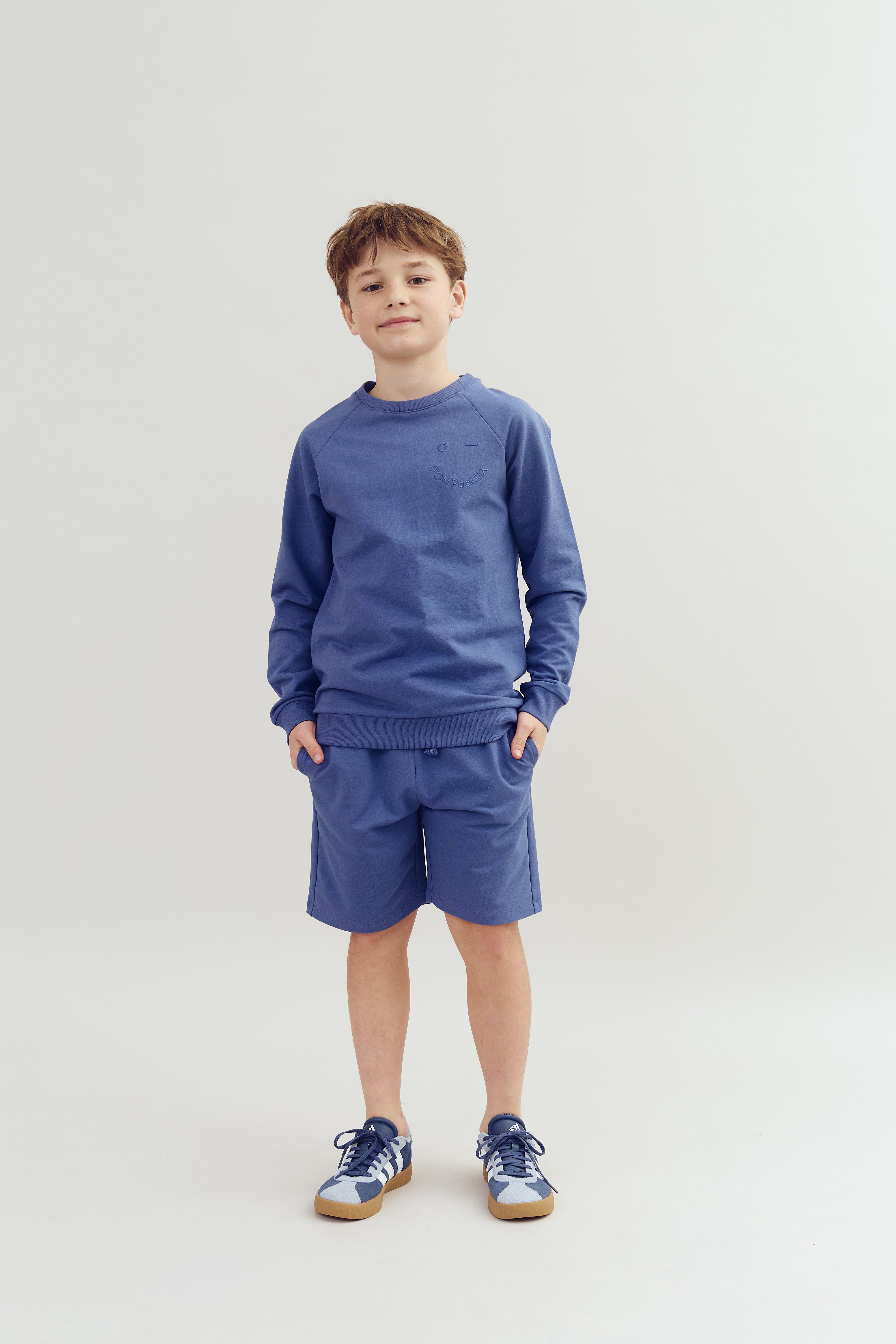 Sweatshirt med rund hals - Tween - Støvet Kobalt | 100366 Ryan