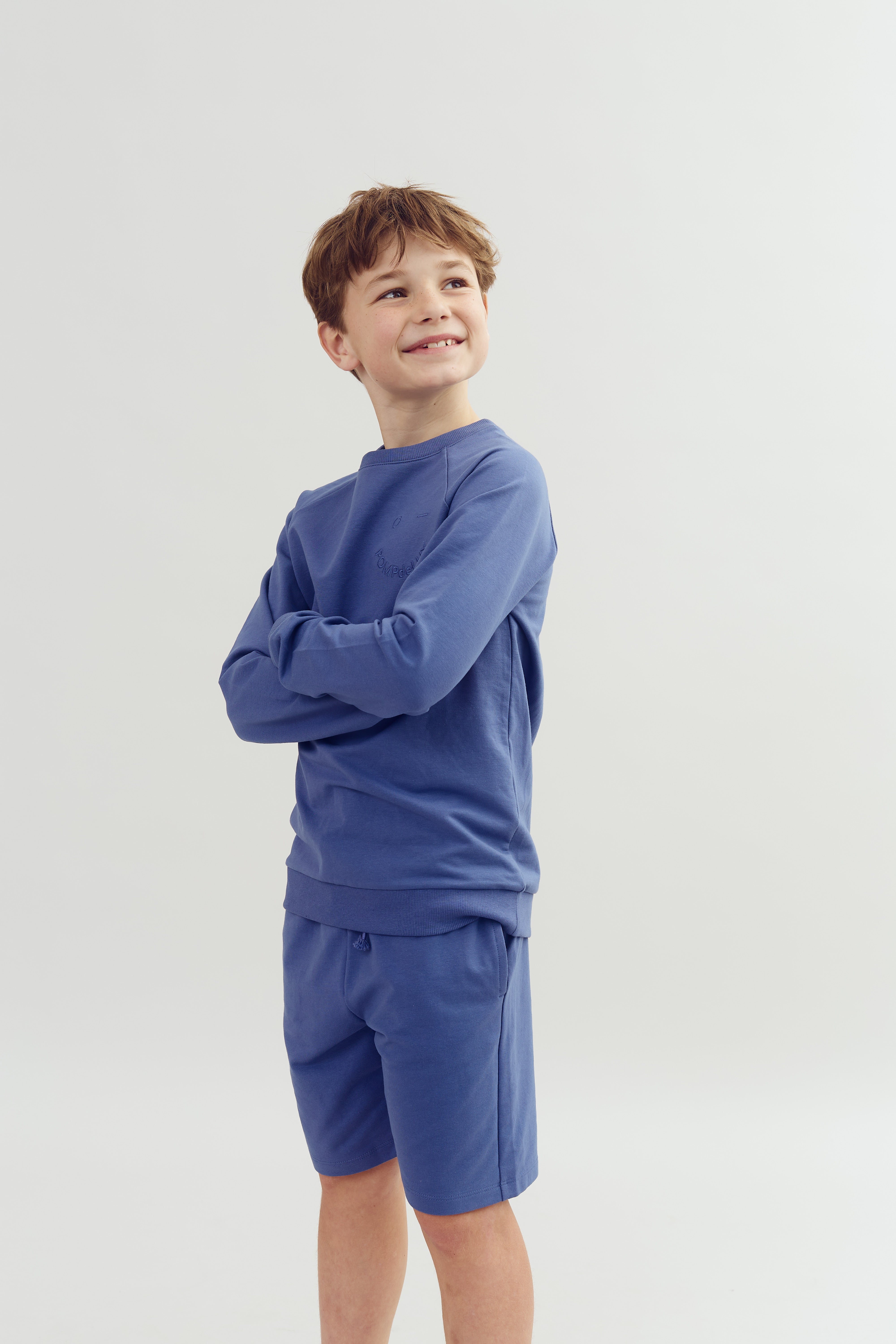 Sweatshirt med rund hals - Tween - Støvet Kobalt | 100366 Ryan