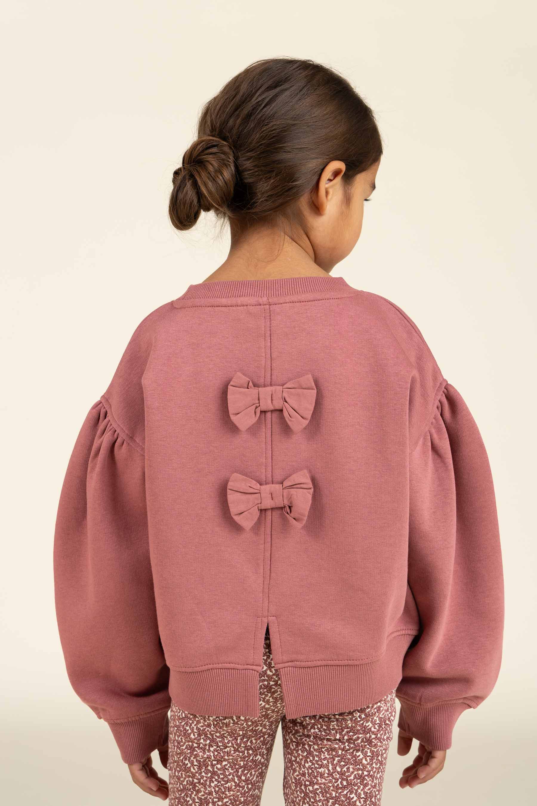 Sweatshirt med sløjfedetaljer - Kids - Vintage Red | 100812 Ruth