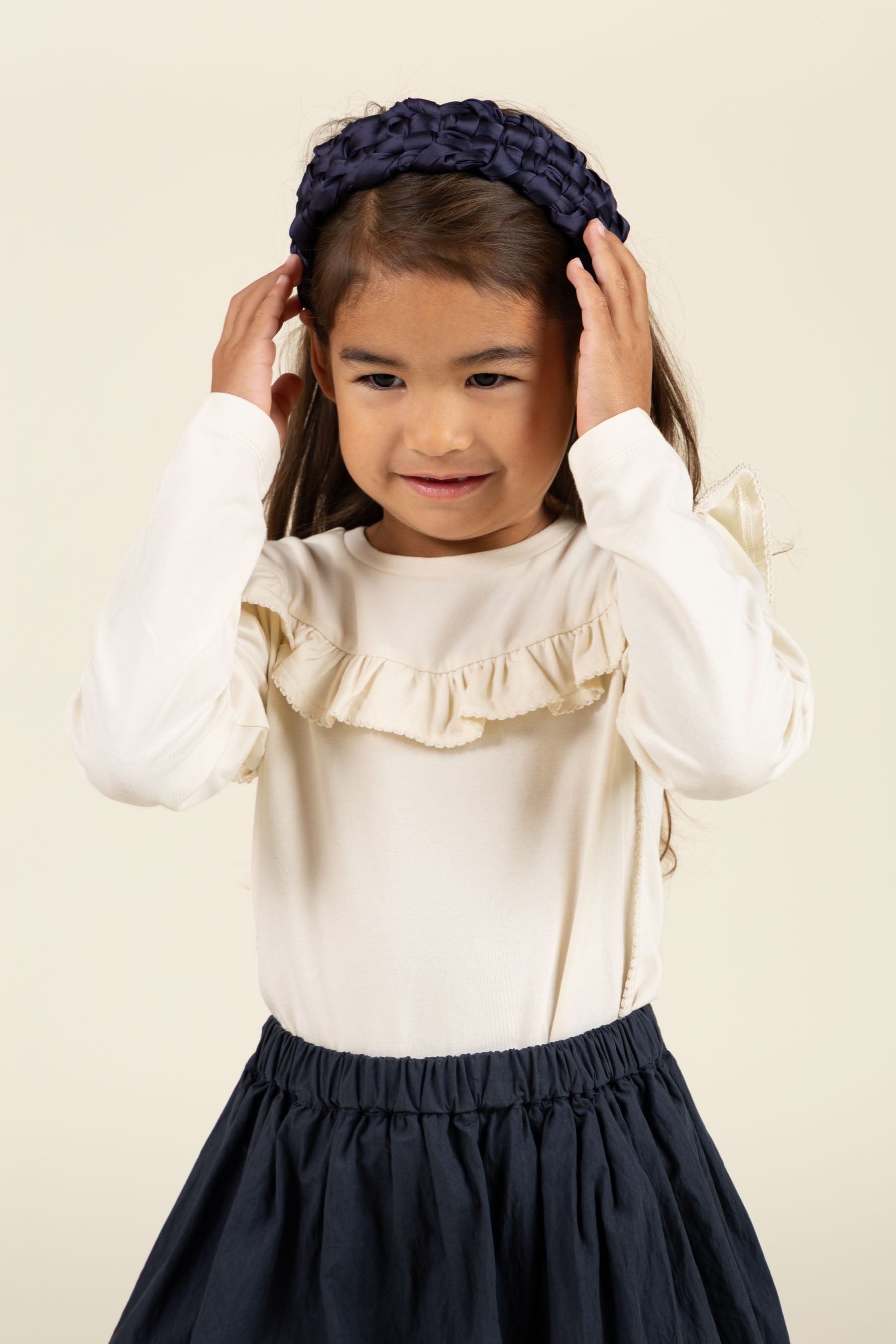 Jersey-bluse med flæser - Kids - Off White | 100862 Talia