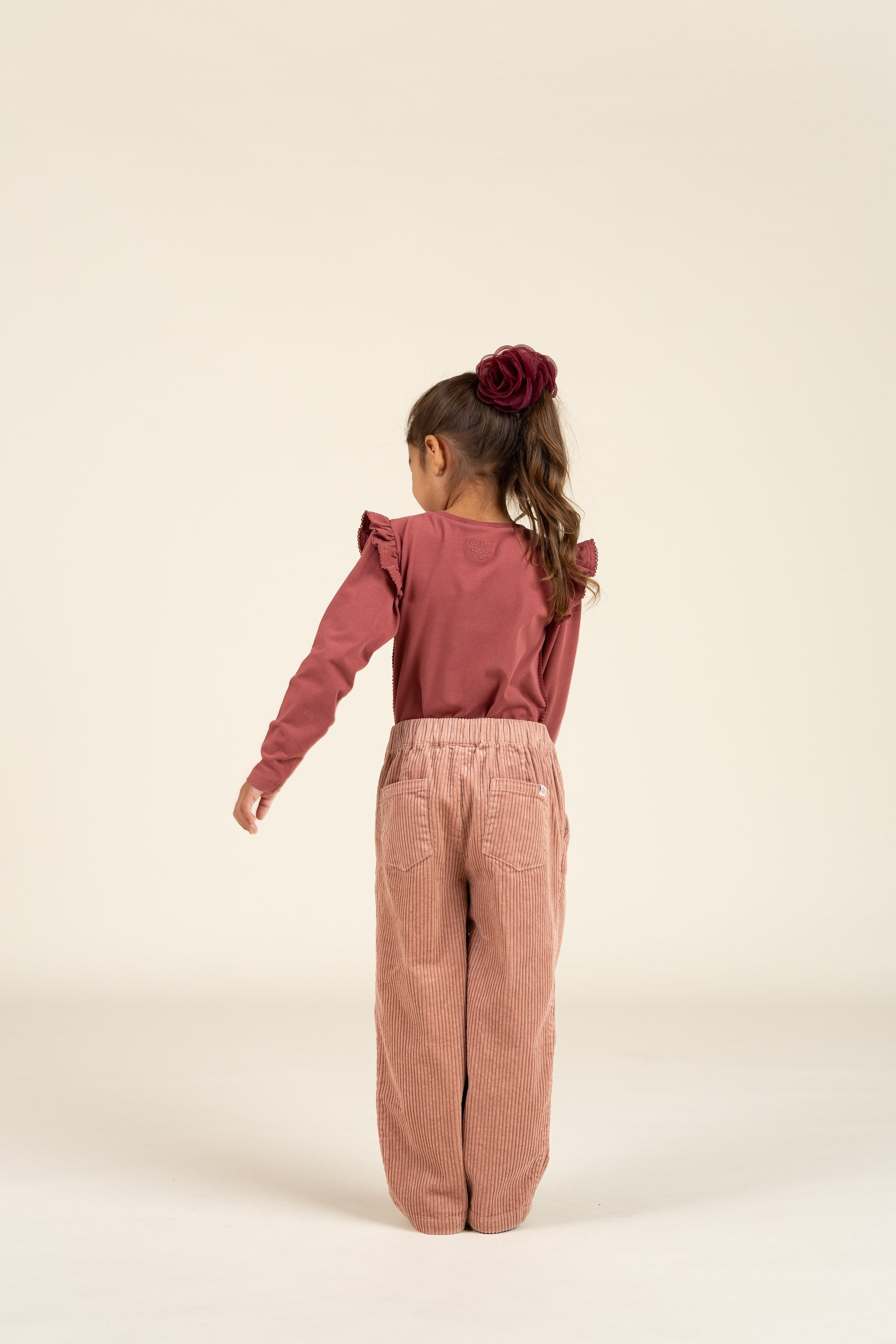 Bløde Pull-On Fløjlsbukser - Kids - Rose | 100620 Margot