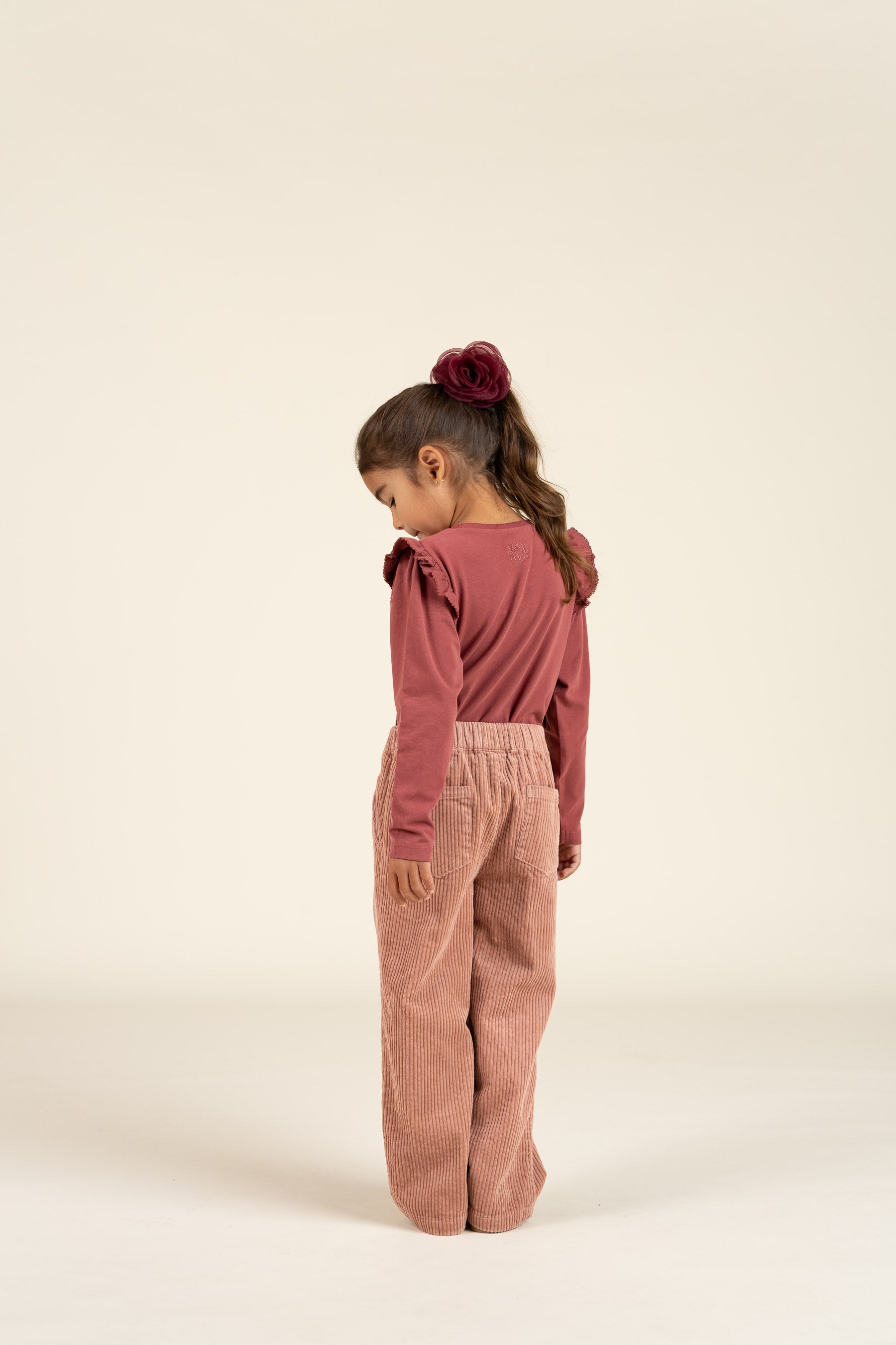 Bløde Pull-On Fløjlsbukser - Kids - Rose | 100620 Margot