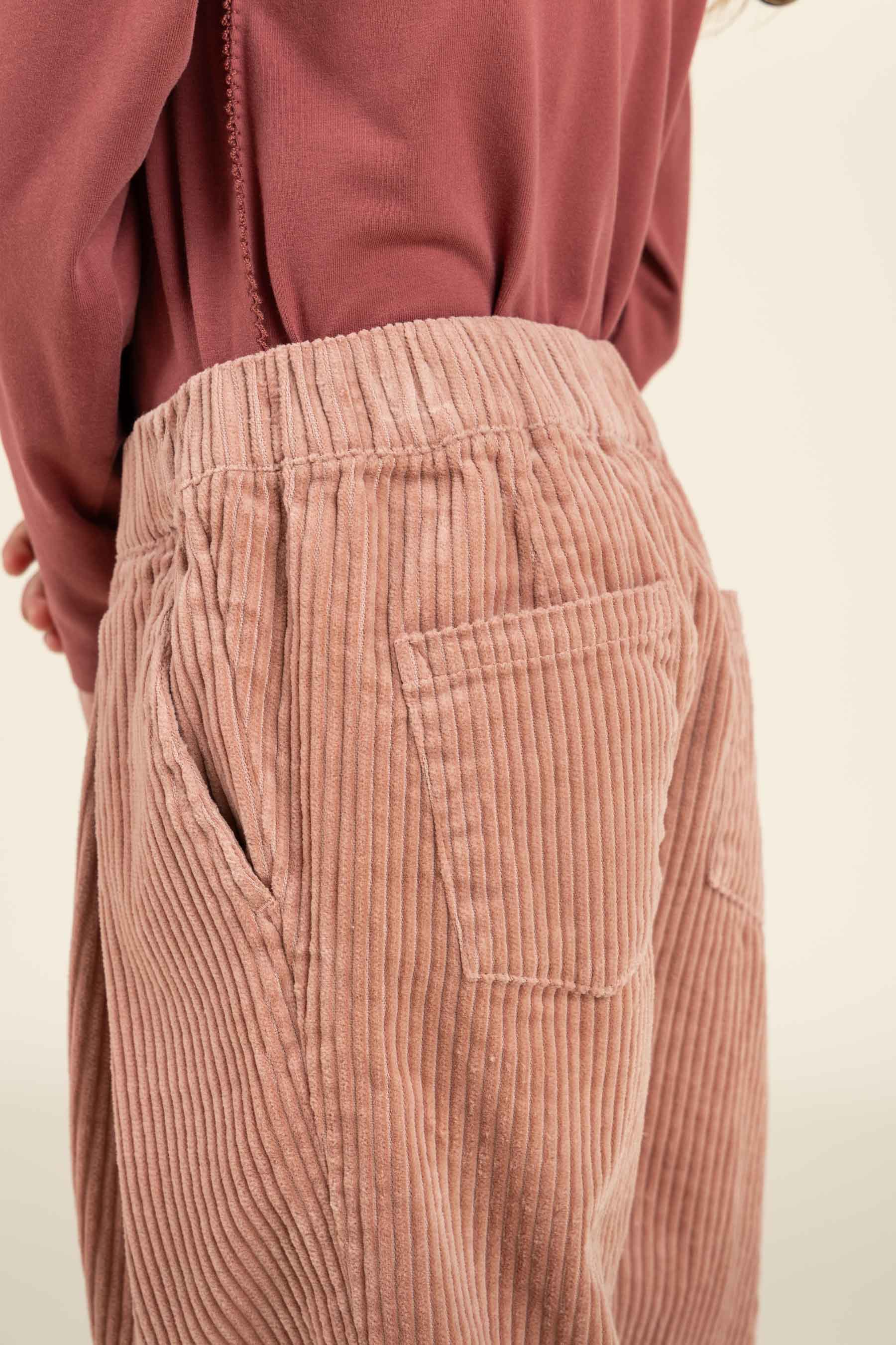 Bløde Pull-On Fløjlsbukser - Kids - Rose | 100620 Margot