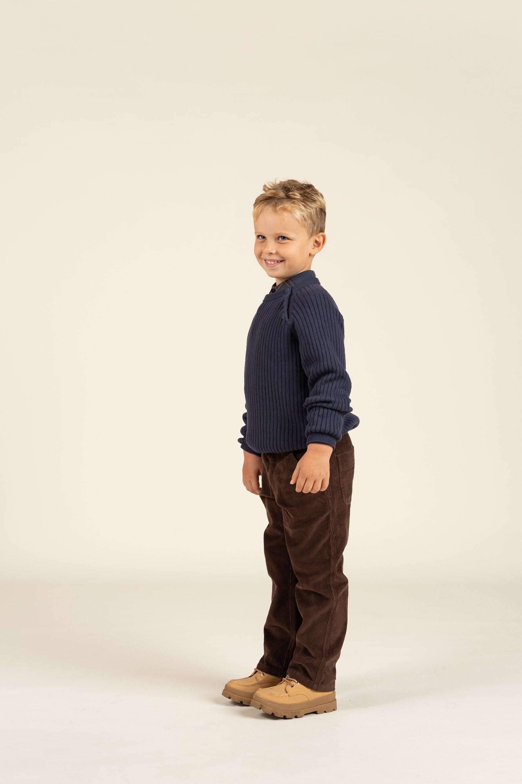 Strikket Bomuldssweater - Kids - Navy | 100693 Jett