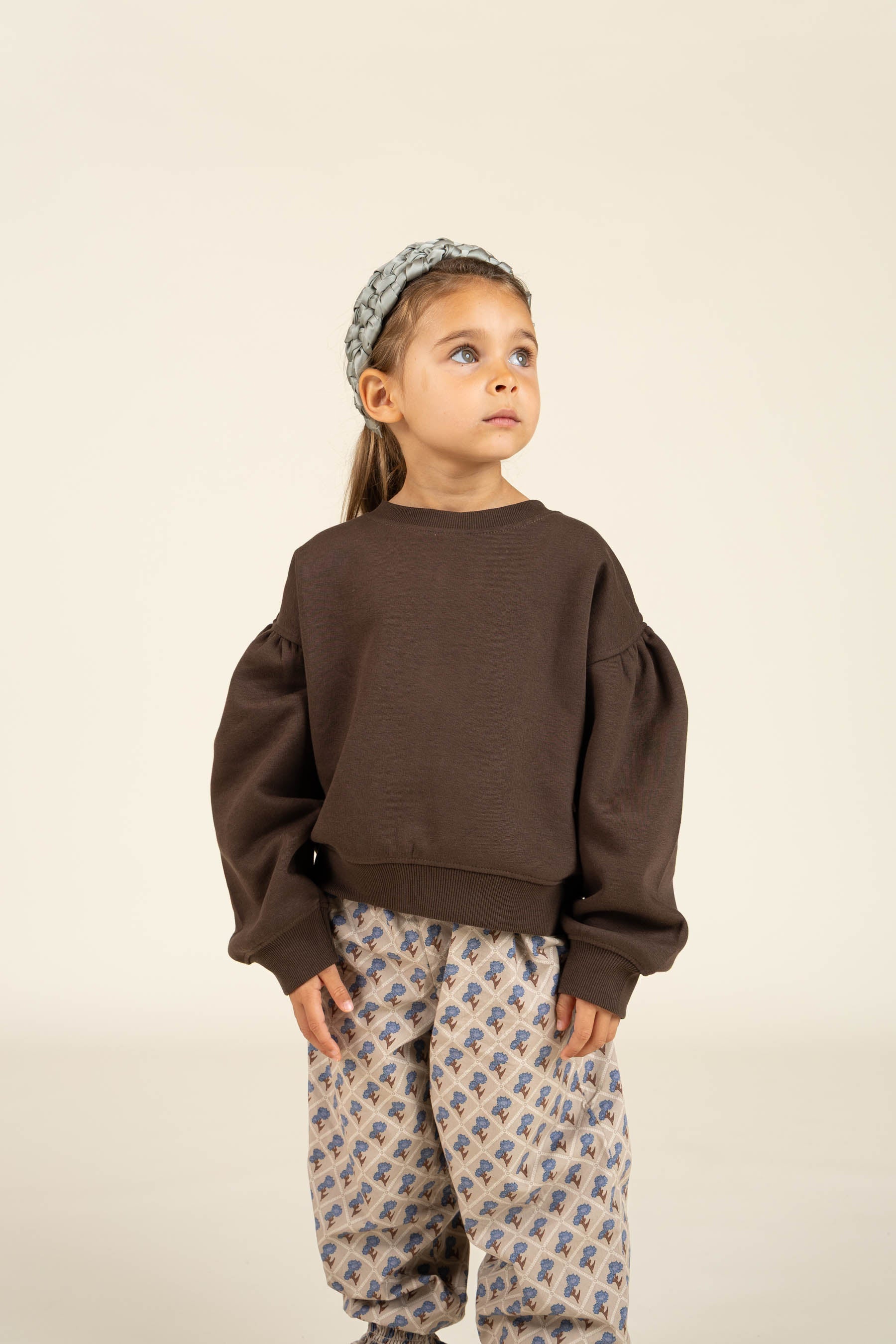 Sweatshirt med sløjfedetaljer - Kids - Chocolate | 100814 Ruth