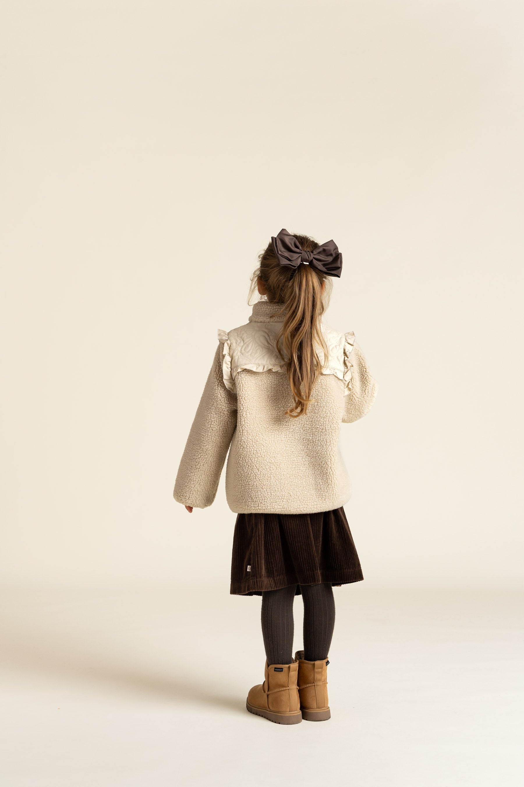 Blød nederdel i Fløjl - Kids - Chocolate | 100624 Margot