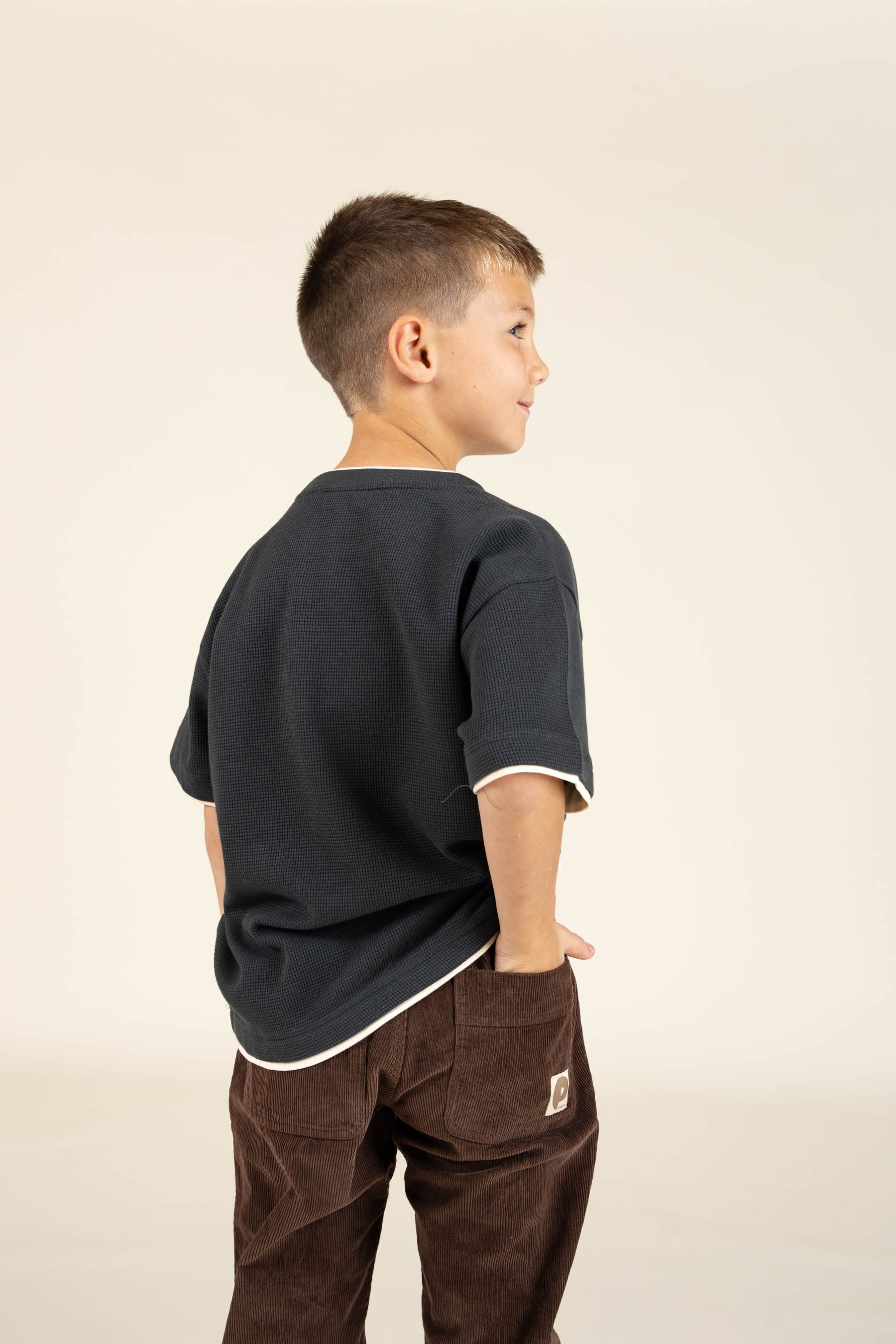 Kortærmet T-shirt med struktur - Tween - Forest Green | 100714 Malthe