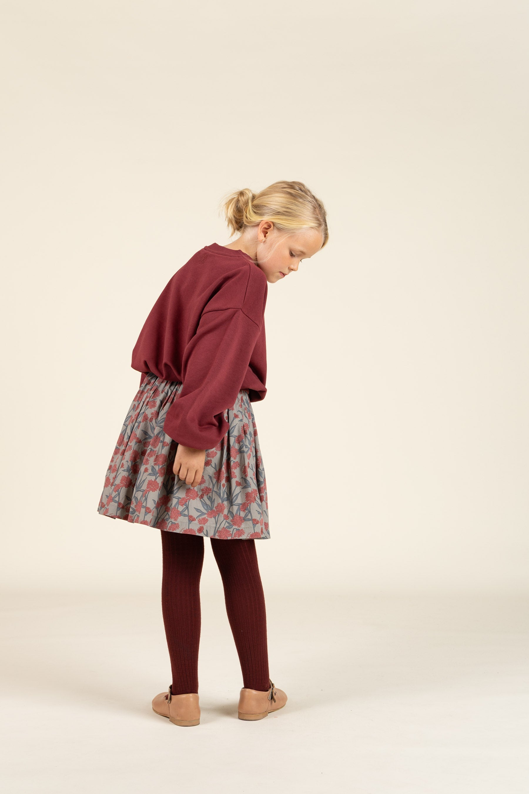 Sweatshirt med ballonærmer - Tween - Burgundy | 100819 Joanna