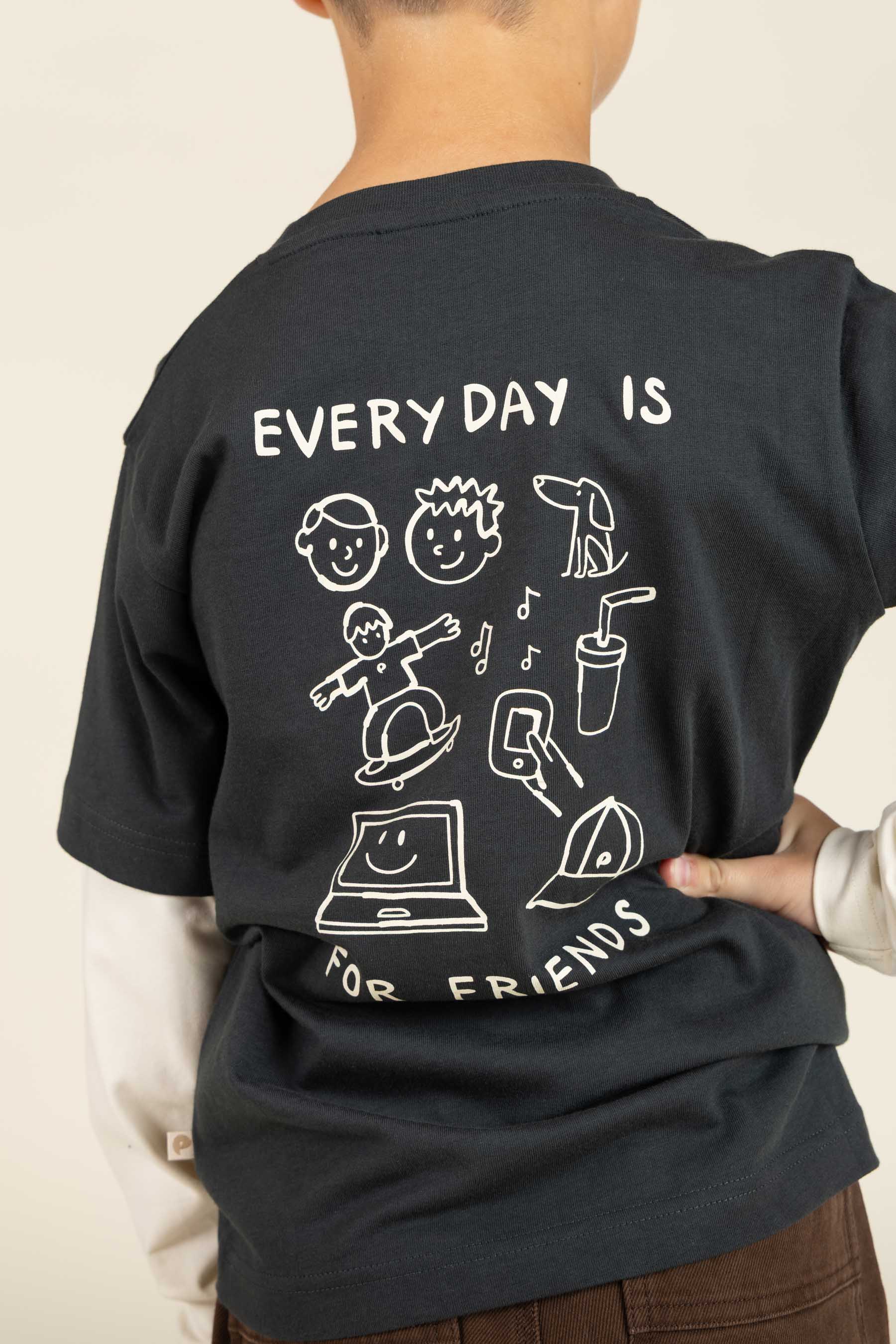 Boxy T-shirt med dobbeltærmer - Tween - Forest Green | 100841 Alex