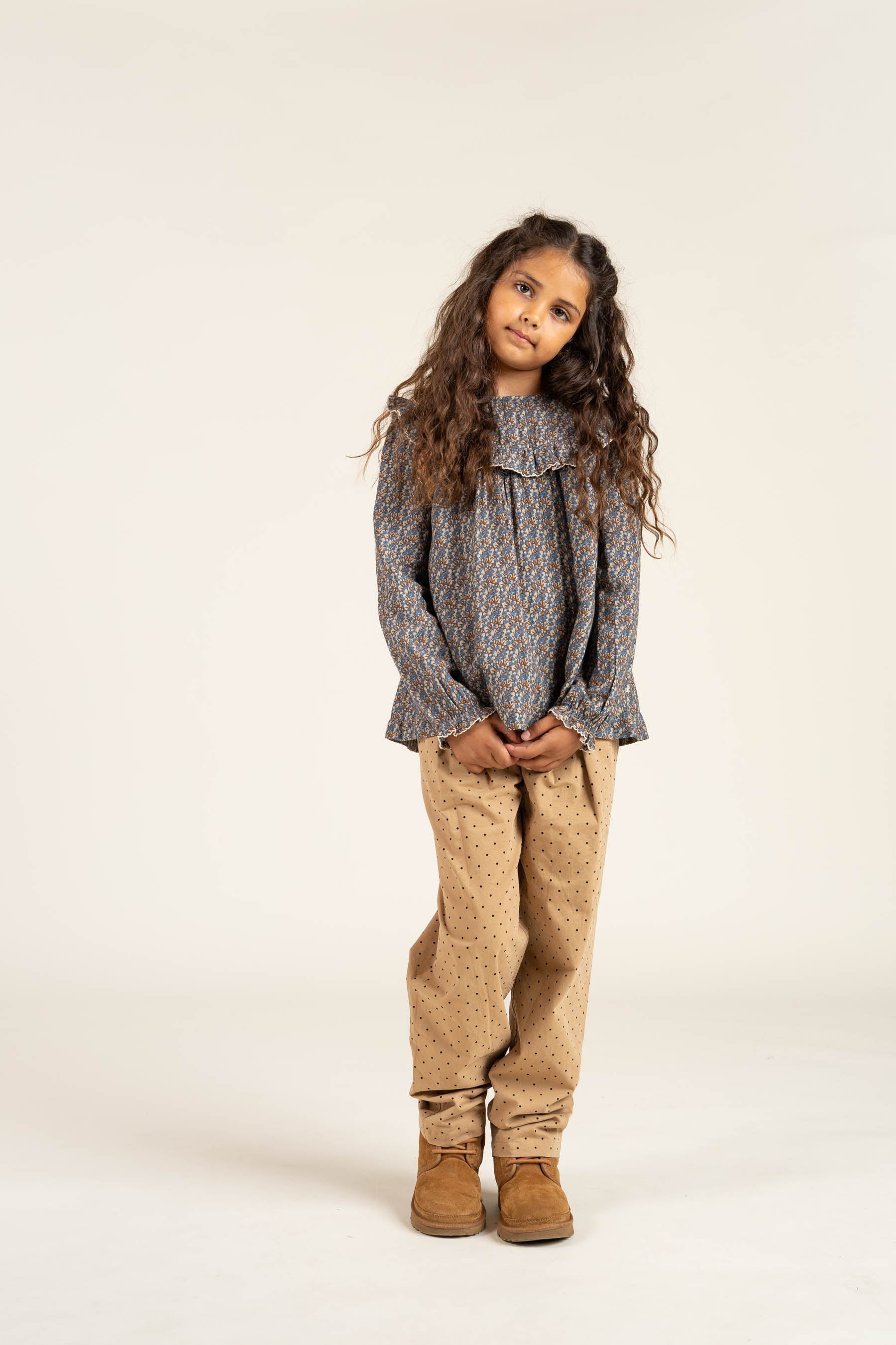Twill-Bukser med prikker - Tween - Beige | 100615 Iris